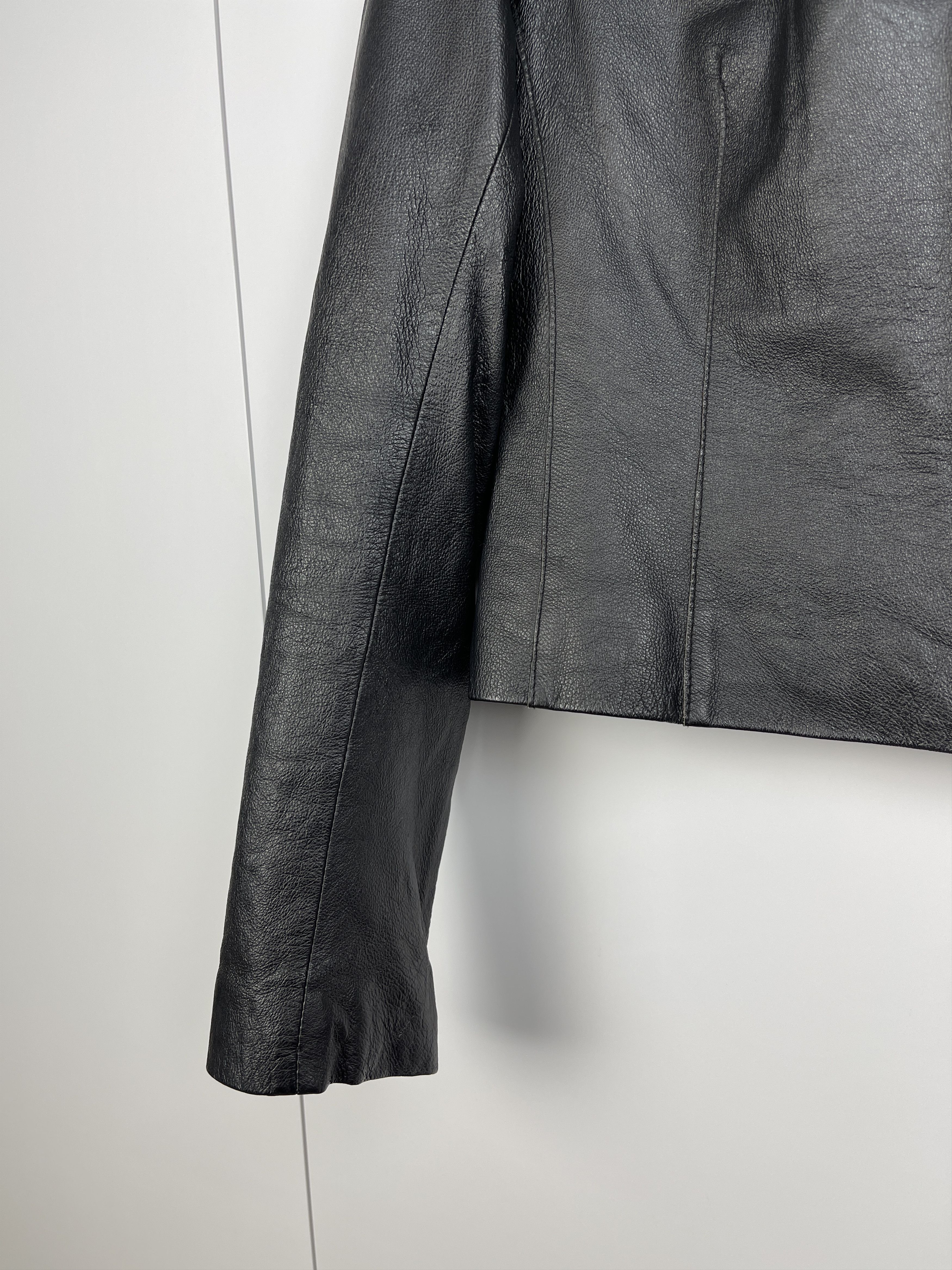 Giorgio Fiorelli Fiorelli Vintage Raw Edge Leather Jacket Size L / US 10 / IT 46 - 6 Thumbnail