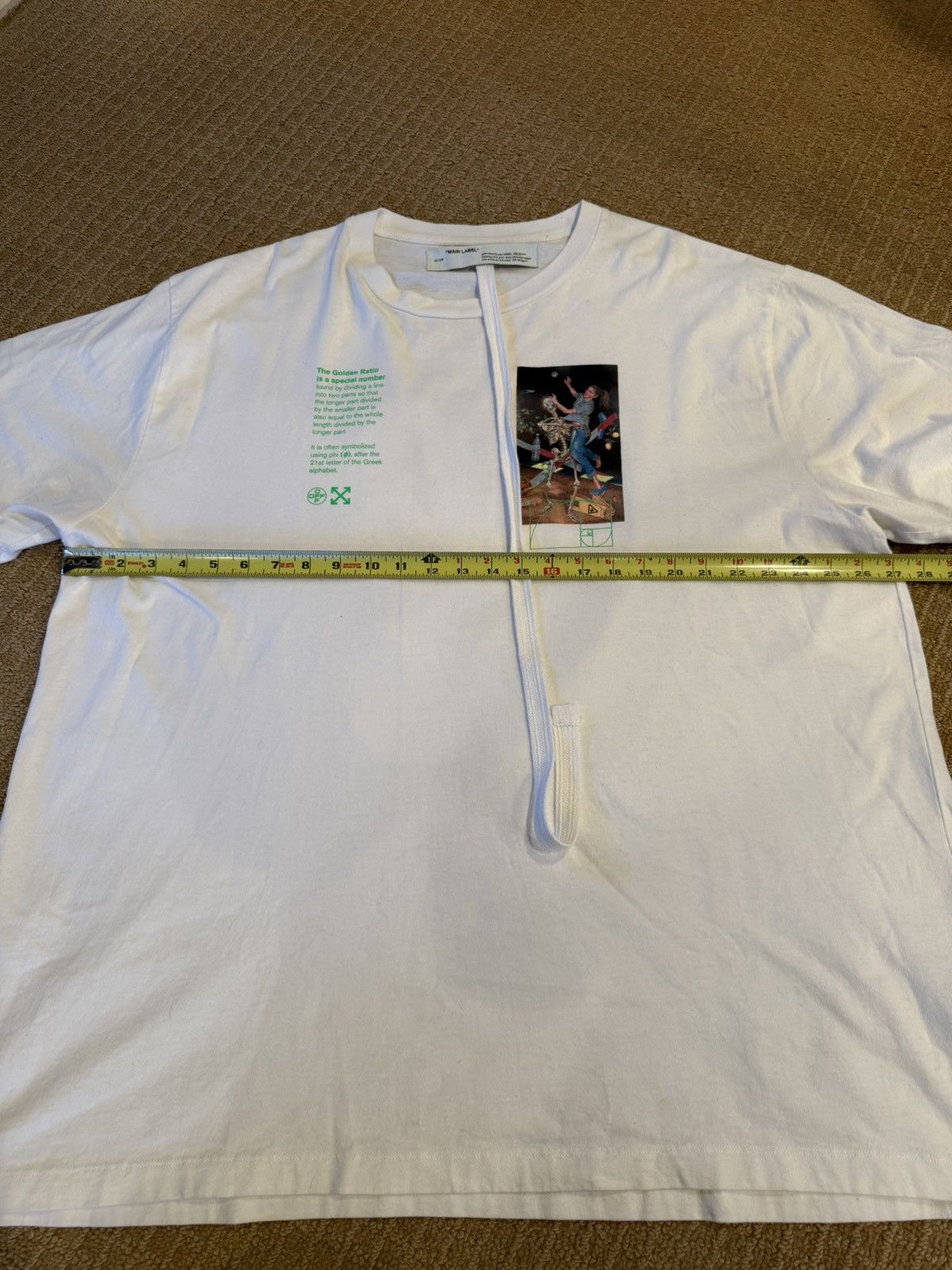 Off-White Off-White Golden Ratio Virgil White Tee Shirt XLarge Size US XL / EU 56 / 4 - 9 Thumbnail
