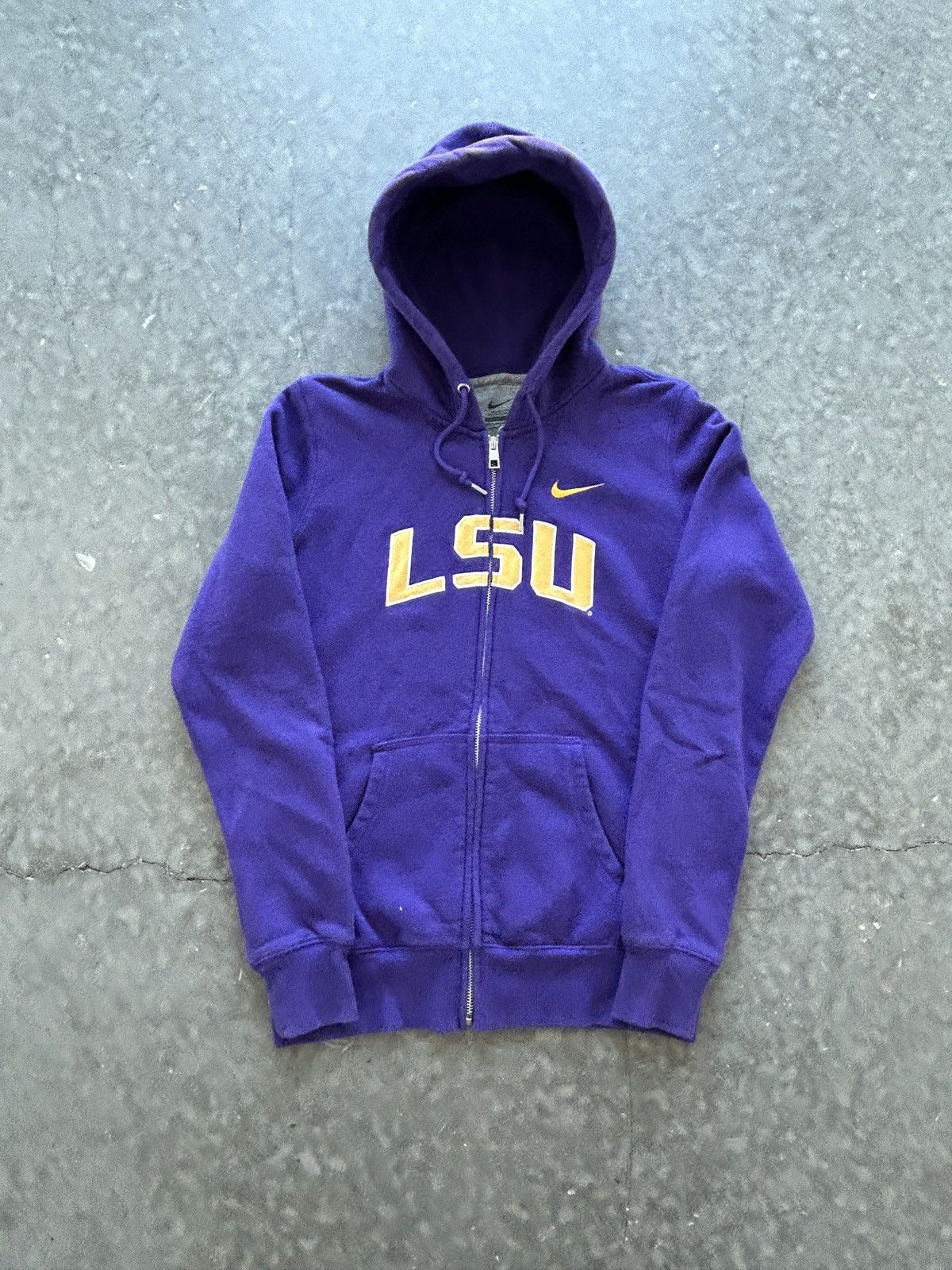 Nike Vintage Y2K Nike LSU Zip Up Hoodie Size M / US 6-8 / IT 42-44 - 1 Thumbnail