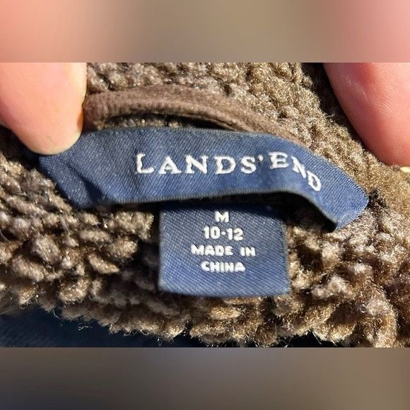 Lands' End Lands End Womens Long Brown Faux Suede Sherpa Lined Coat~M~ Size M / US 6-8 / IT 42-44 - 7 Thumbnail