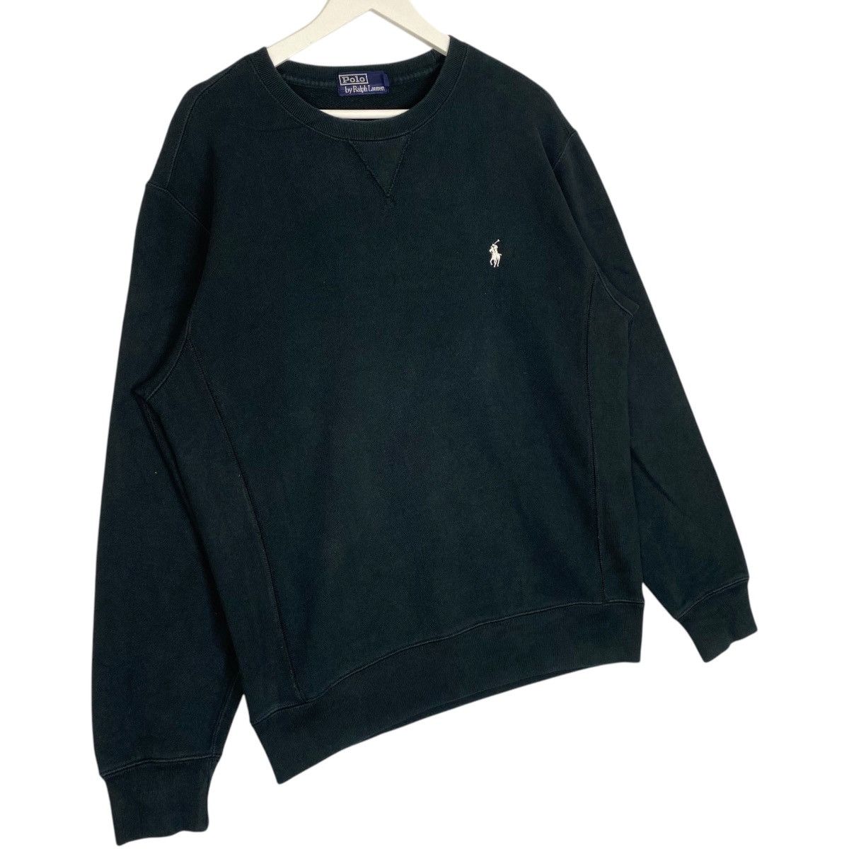 Vintage Vintage 90s Polo Ralph Lauren Small Pony Sweatshir Black Size US M / EU 48-50 / 2 - 3 Thumbnail
