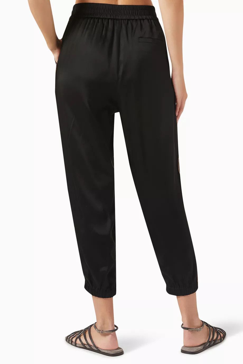 Brunello Cucinelli o1y0725 Jogger in Black Size 26" / US 2 / IT 38 - 3 Thumbnail