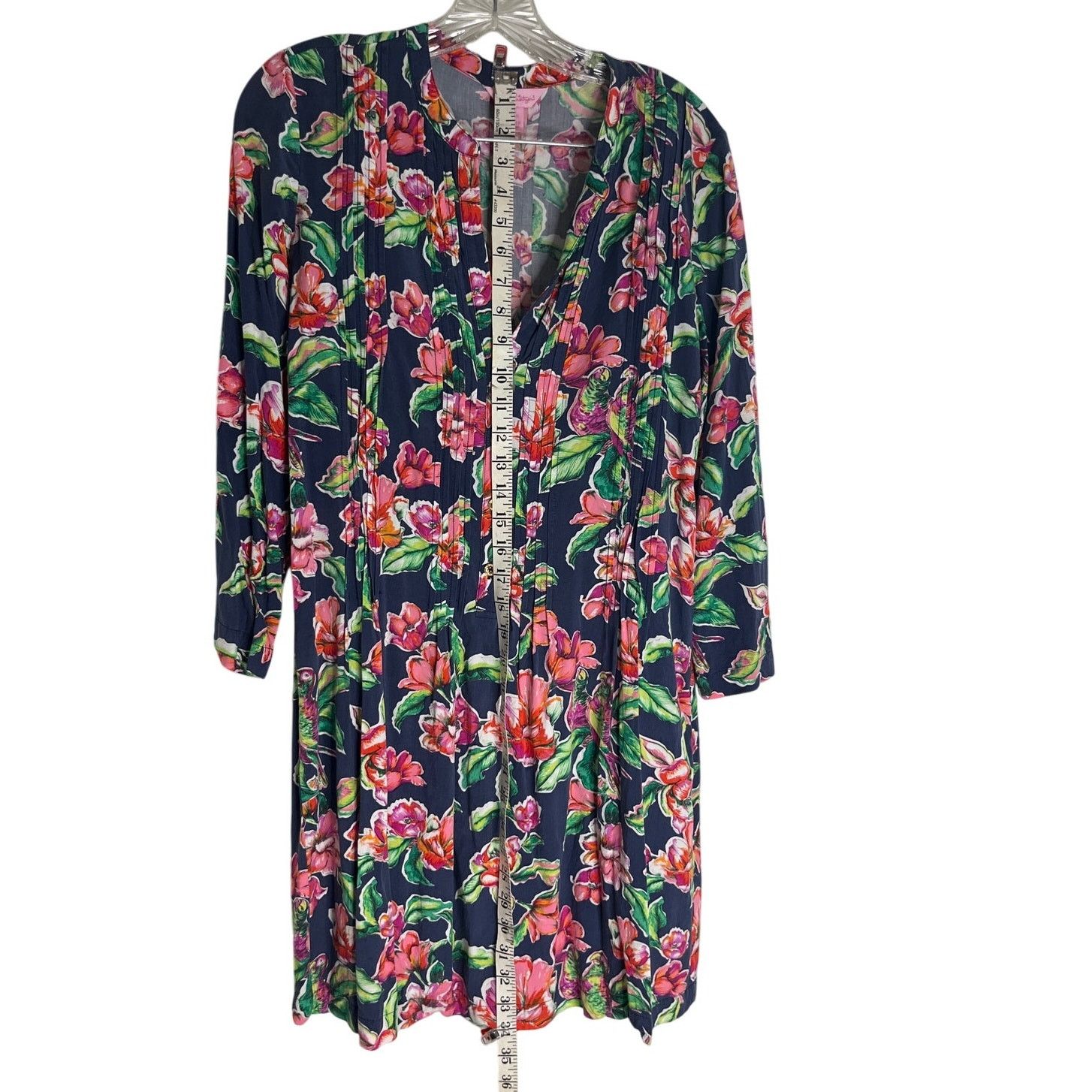 Lilly Pulitzer Lilly Pulitzer Sarasota Pintucked Tunic Dress Shift Small Size S / US 4 / IT 40 - 7 Thumbnail