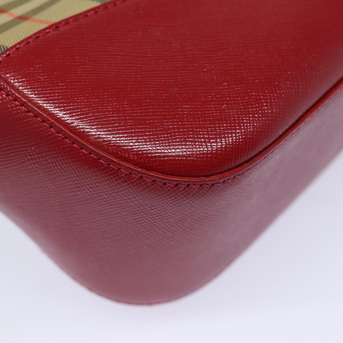 Burberry Burberry Nova Check Tote Bag Canvas Beige Red Size ONE SIZE - 15 Thumbnail