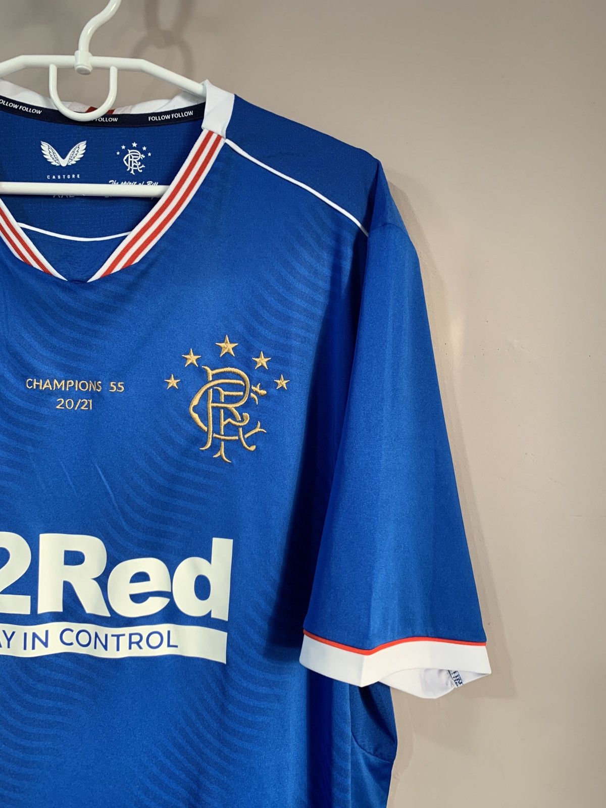 Other Rangers FC Glasgow 2020 Champions soccer jersey castore Size US XXL / EU 58 / 5 - 4 Thumbnail