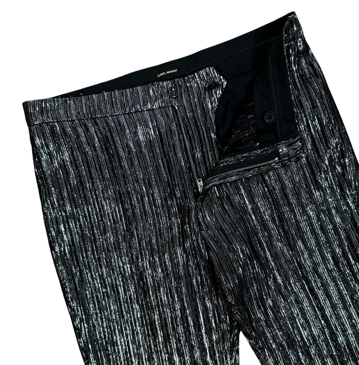 Isabel Marant Isabel Marant Metalized Shiny Pants Viscose-Silk size 38 Size 27" / US 4 / IT 40 - 8 Thumbnail