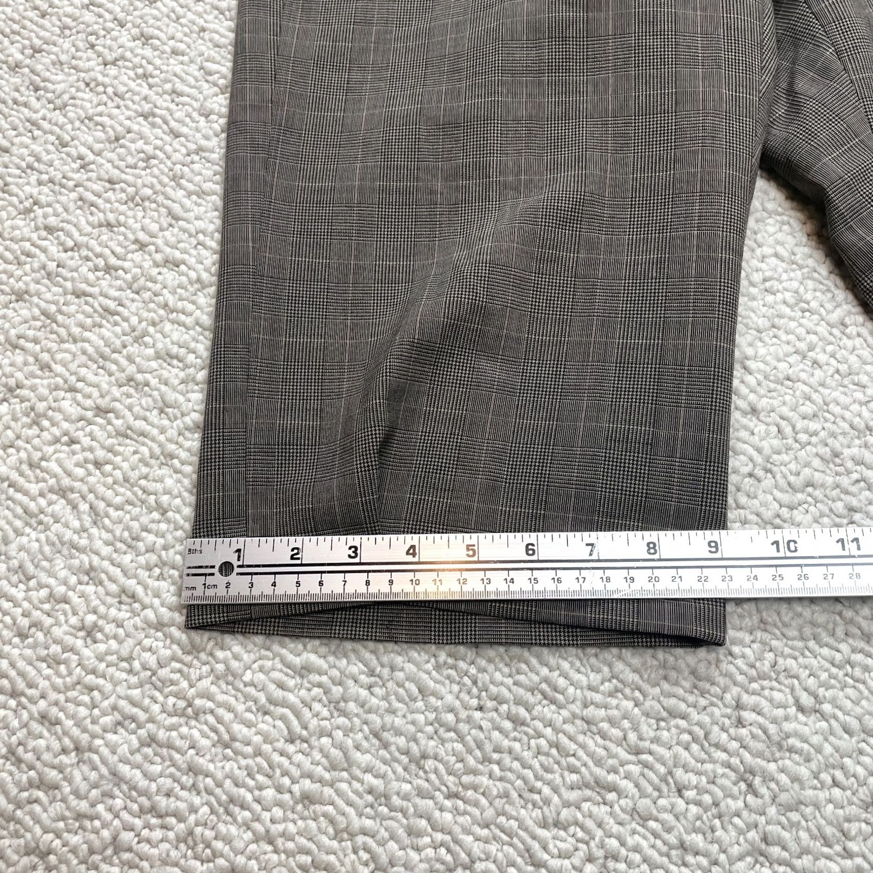 Banana Republic VINTAGE: No Banana Republic Capri Pants Womens 4 Brown Check Wool Dress Crop Slacks 31x16 Size 27" / US 4 / IT 40 - 2 Thumbnail