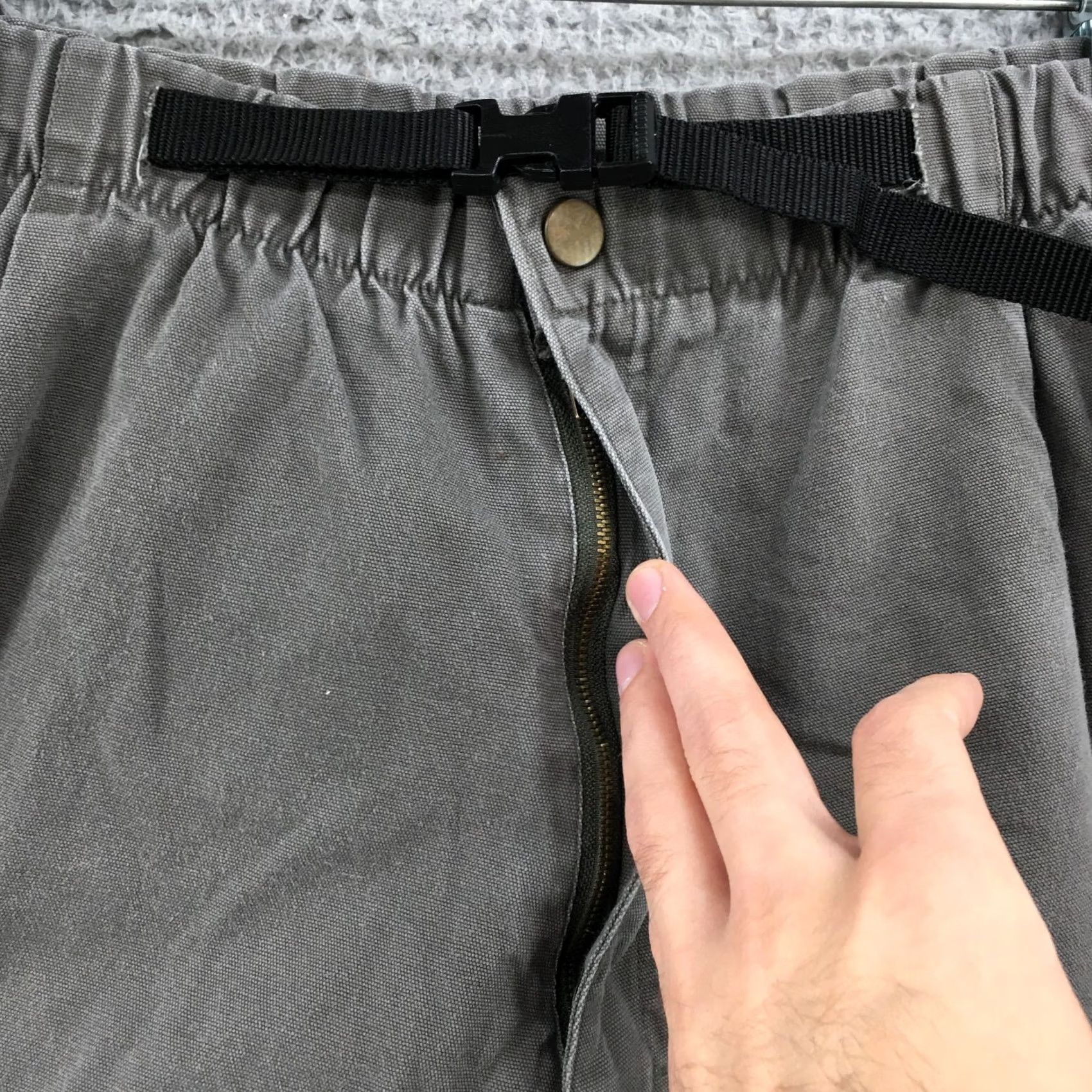 Vintage Woolrich Loden Hiking Short Mens 2XL Gray Mid Rise Zip Fly Belted Cotton 3038 Size US 39 - 3 Thumbnail