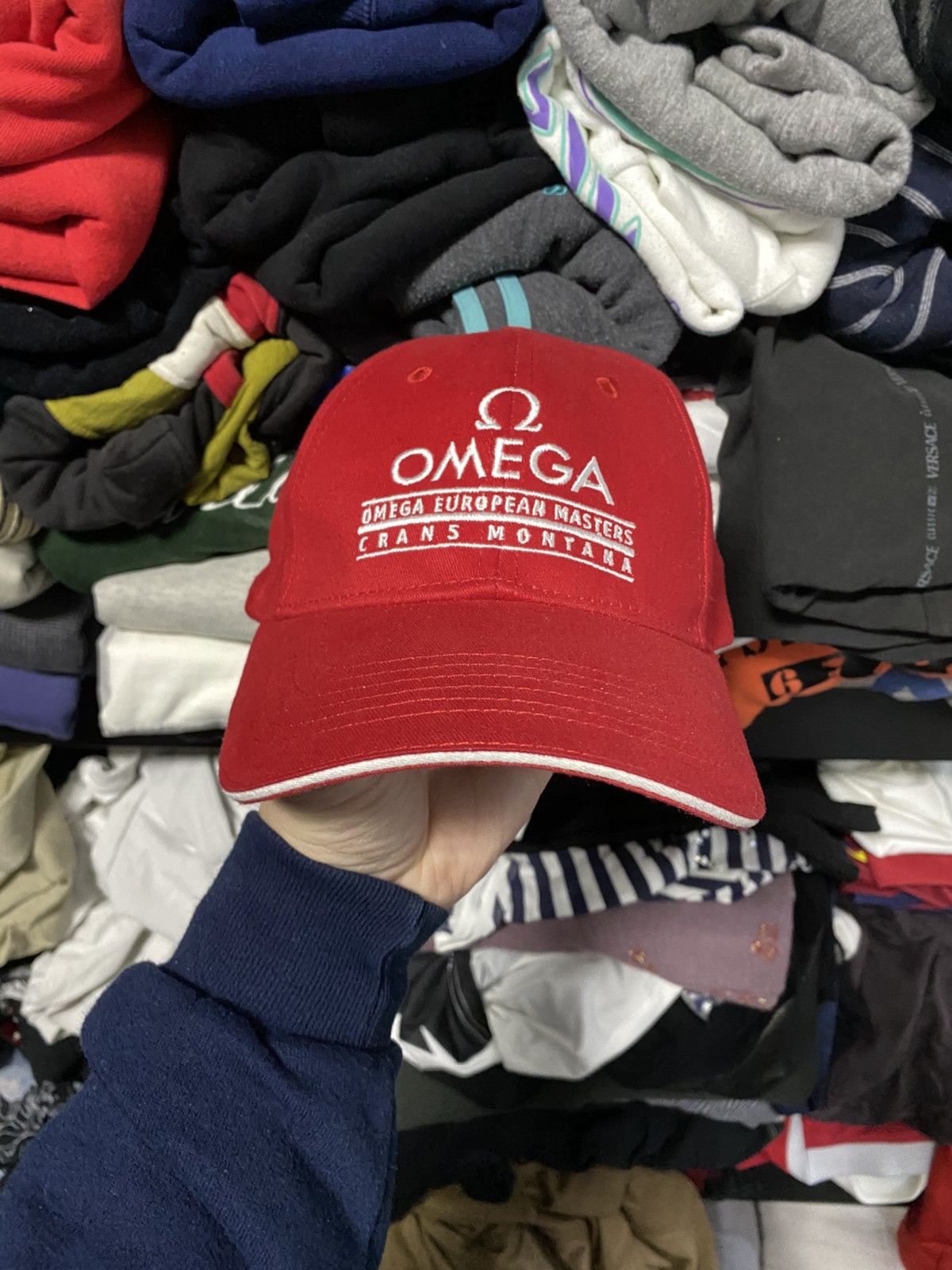 Omega × Vintage Vintage 90s OMEGA Logo Cap Hat Rolex Cartier Omega Size ONE SIZE - 1 Thumbnail