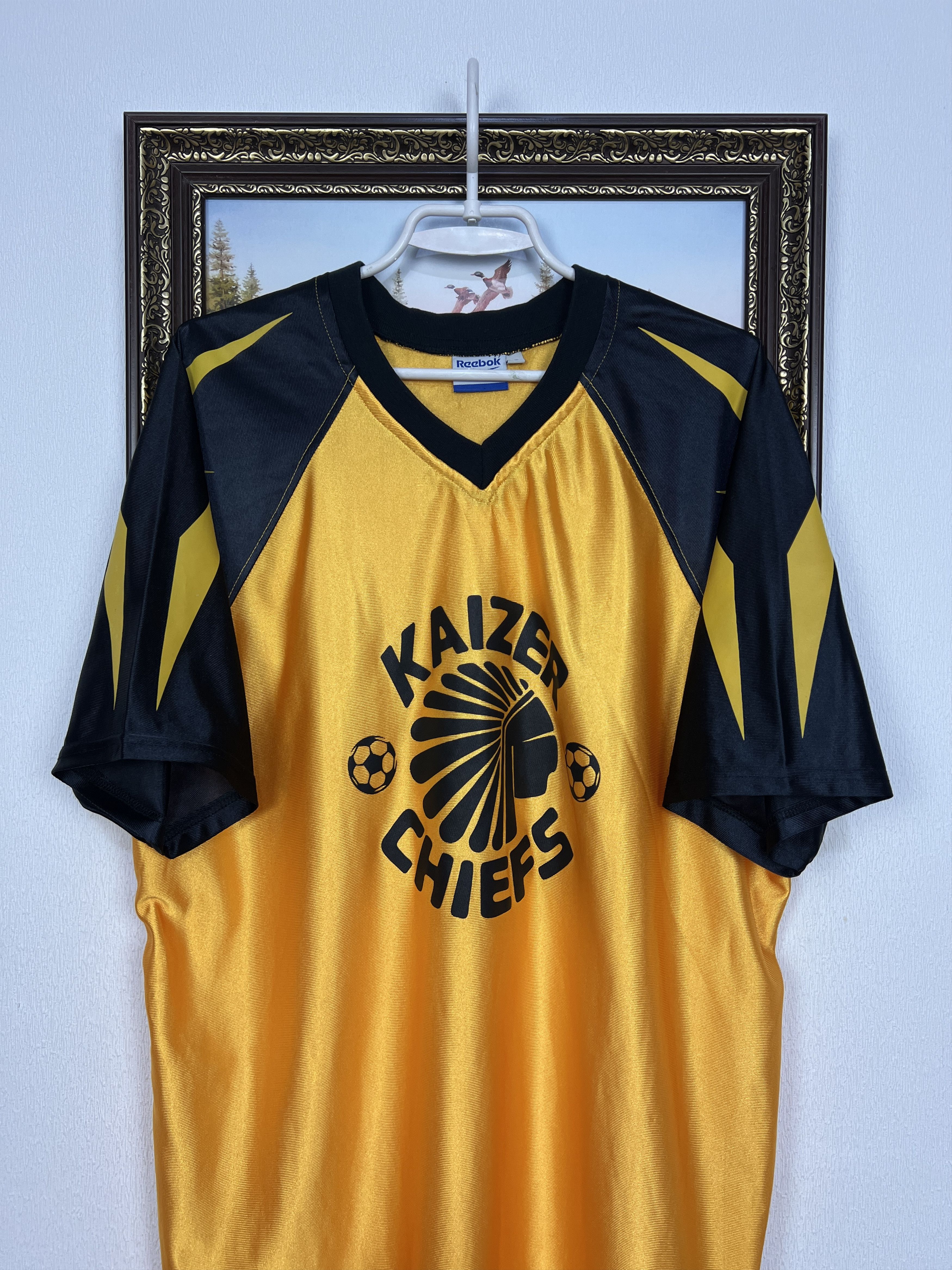 Reebok Vintage 90's Reebok Kaizer Chiefs Football Train Shirt Size US L / EU 52-54 / 3 - 2 Thumbnail