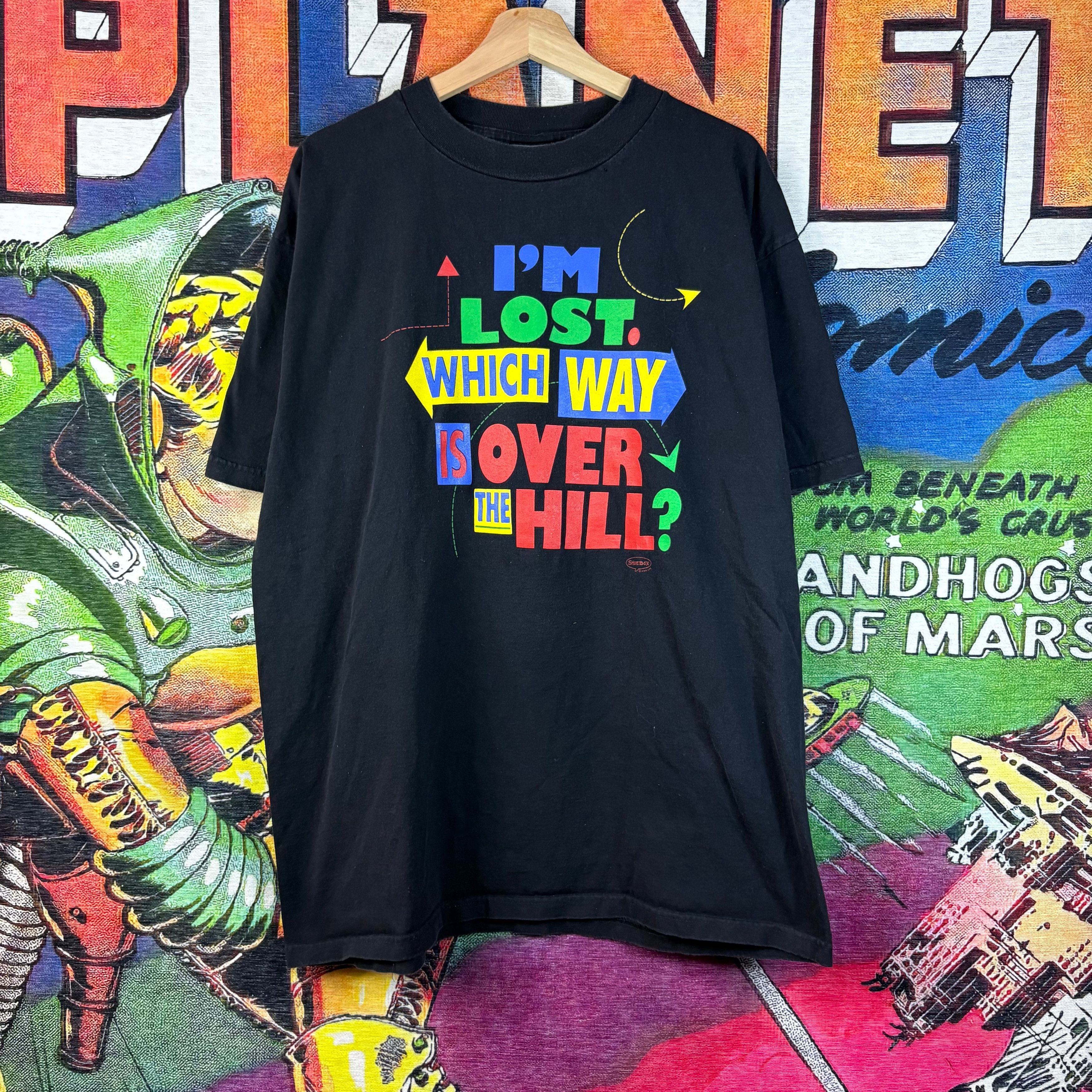 Vintage Vintage 90s Shoebox Hallmark "I'm Lost Which Way..." Tee Size US XL / EU 56 / 4 - 1 Thumbnail