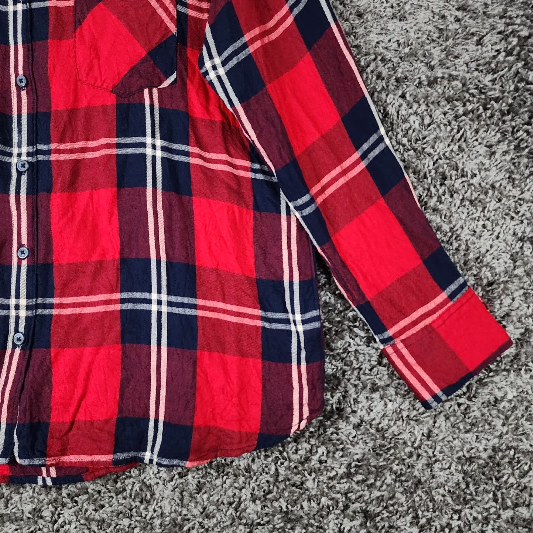 Vintage Woolrich Button-Up Shirt - Plaid Long Sleeve - Women - 2XL - Red/Blue Size XXL / US 16-18 / IT 52-54 - 2 Thumbnail