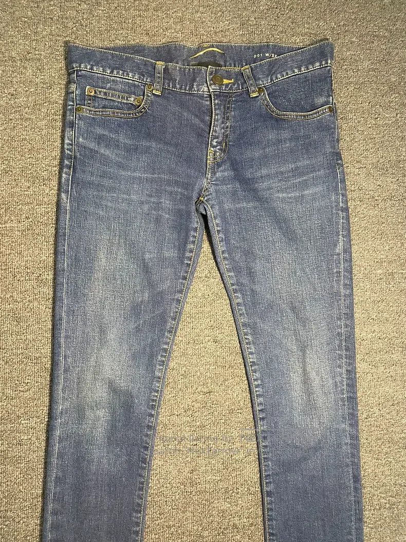 Saint Laurent Paris Saint Laurent Paris Blue Washed Cat Scratch and Claw Distr Size US 28 / EU 44 - 2 Thumbnail