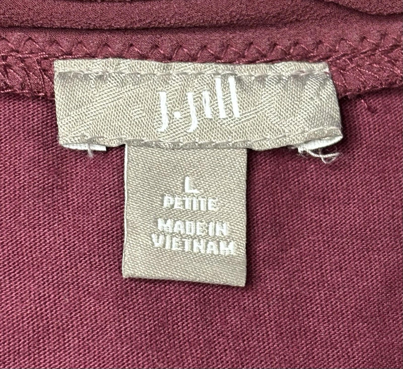 J. Jill J Jill Tank Top Women's Large Petite Ruched Beaded Silk Trim Size L / US 10 / IT 46 - 2 Thumbnail
