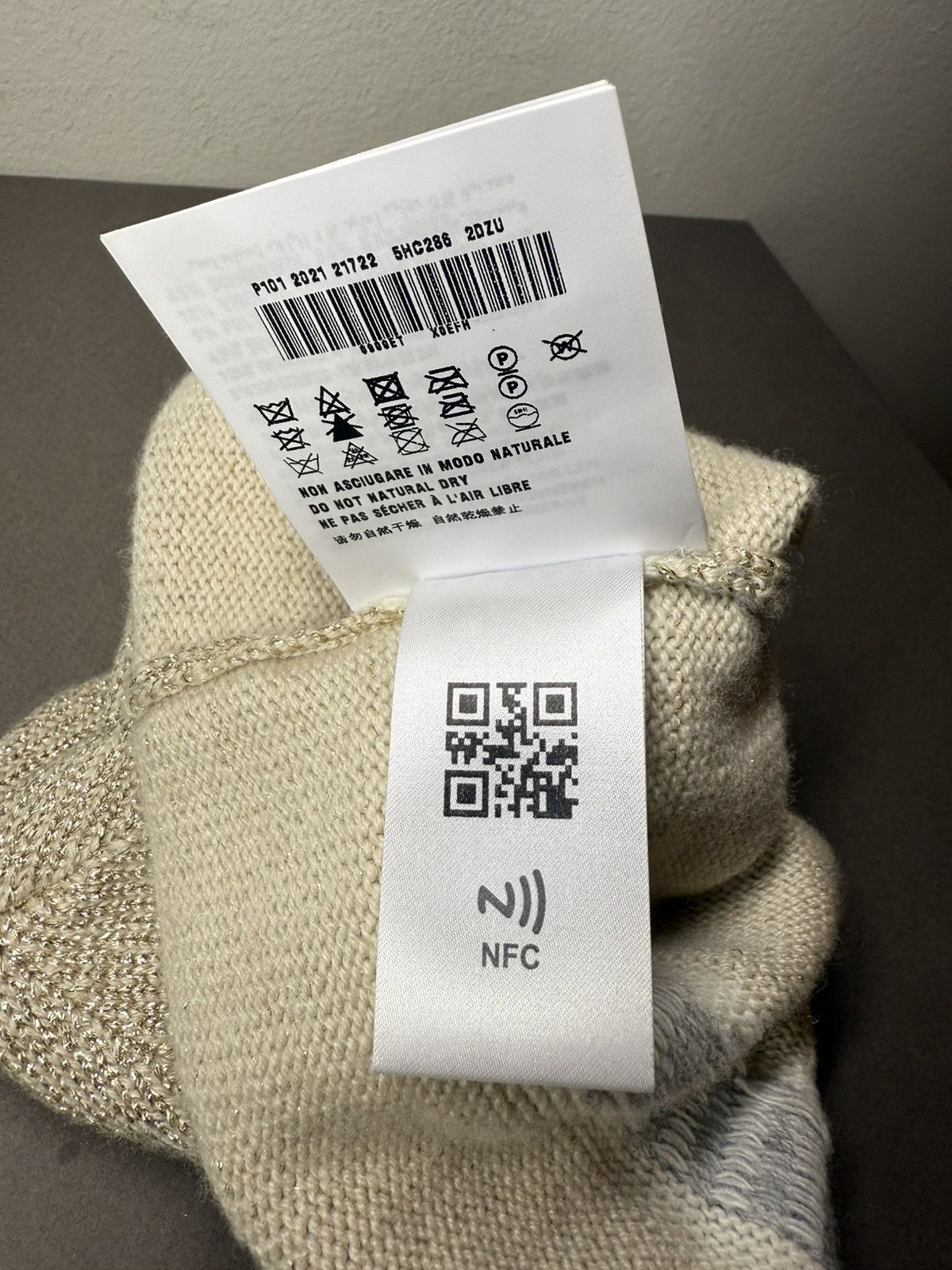 Miu Miu Miu Miu Shimmer Logo Beanie Size ONE SIZE - 5 Thumbnail