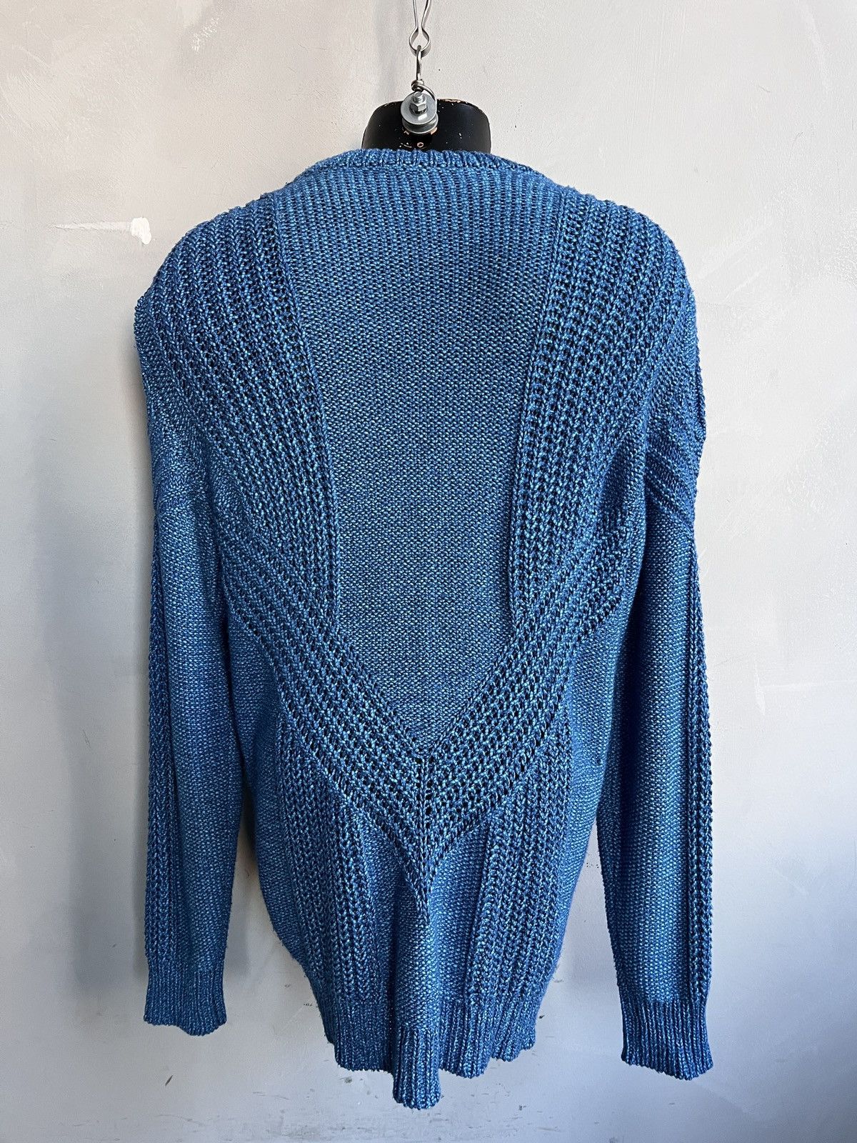 Diesel Diesel blue sweater faded distressed knitted y2k Size US L / EU 52-54 / 3 - 8 Thumbnail
