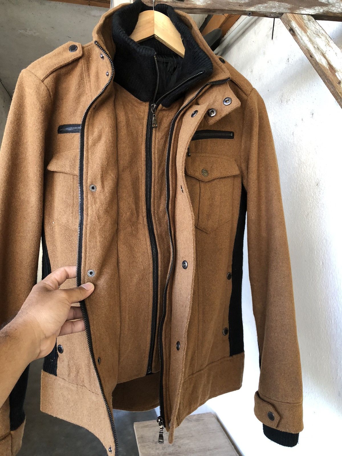 Japanese Brand SemanticDesign Bondage Punk Double Wool Zipper Jacket Size US L / EU 52-54 / 3 - 5 Thumbnail
