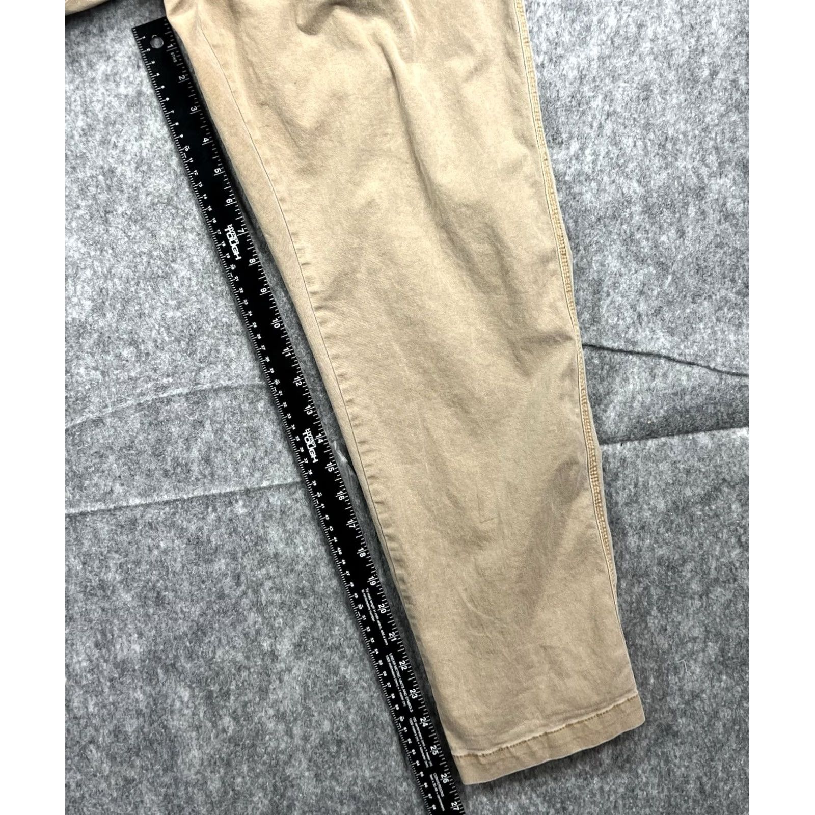 Old Navy Old Navy Men’s OG Chino Straight Leg Stretch Flat Front Khaki Pants L Regular Beige 90s Preppy Mens Pants Size US 33 - 3 Thumbnail