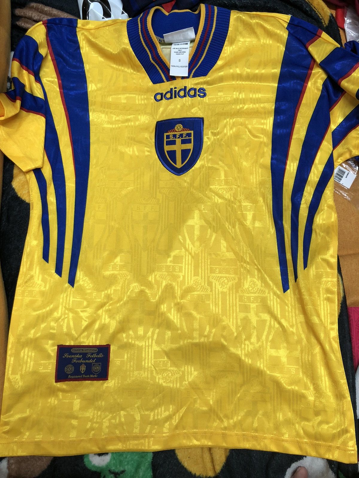 image of Adidas x Fifa World Cup Sweden 96/97 Home Shirt in Yellow, Men's (Size Small)