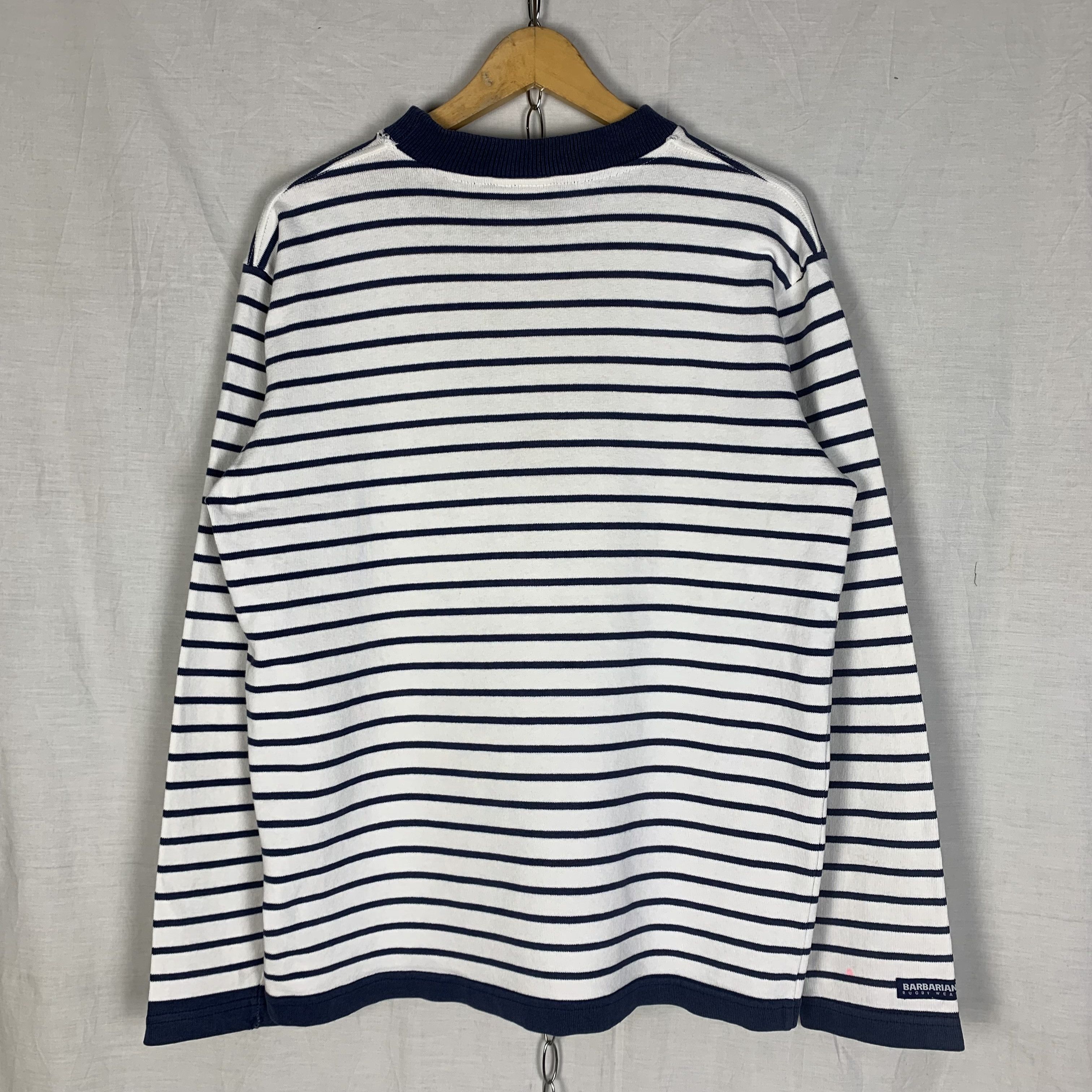 Vintage Barbarian Rugby Wear Striped L/S Sweatshirt