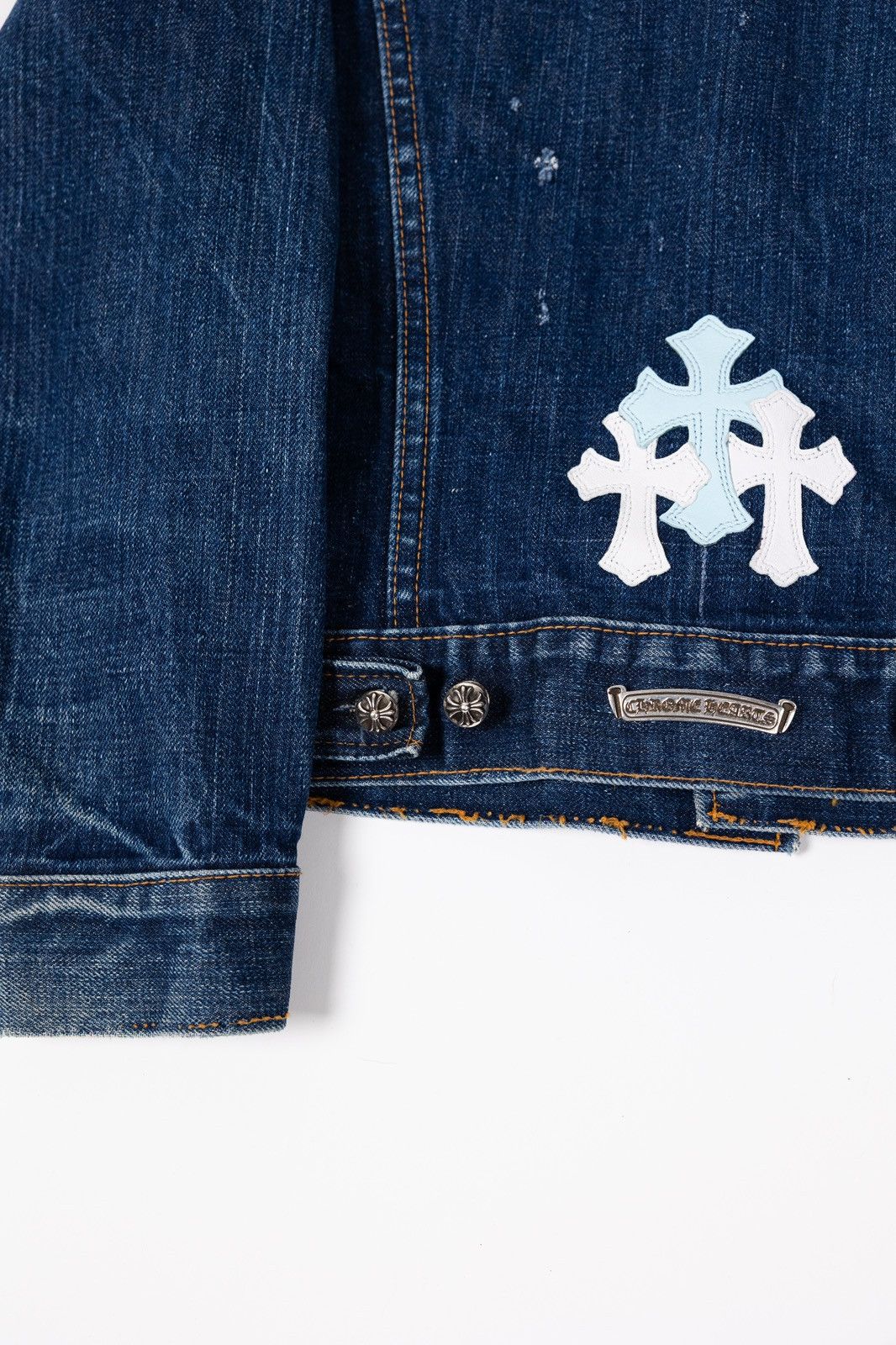 Chrome Hearts Chrome Hearts KIDS Cross Patch Denim Jacket Size XXS / US 00 / IT 34 - 8 Thumbnail