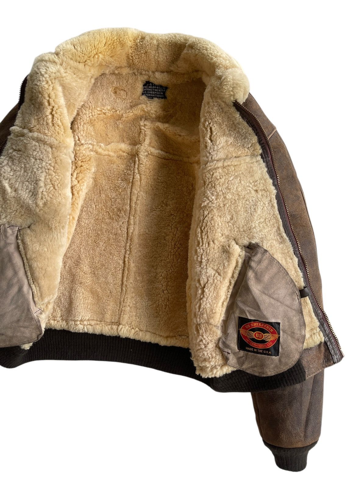Vintage Vintage B-6 U.S Sheepskin International Flight USA Jacket Size US L / EU 52-54 / 3 - 6 Thumbnail