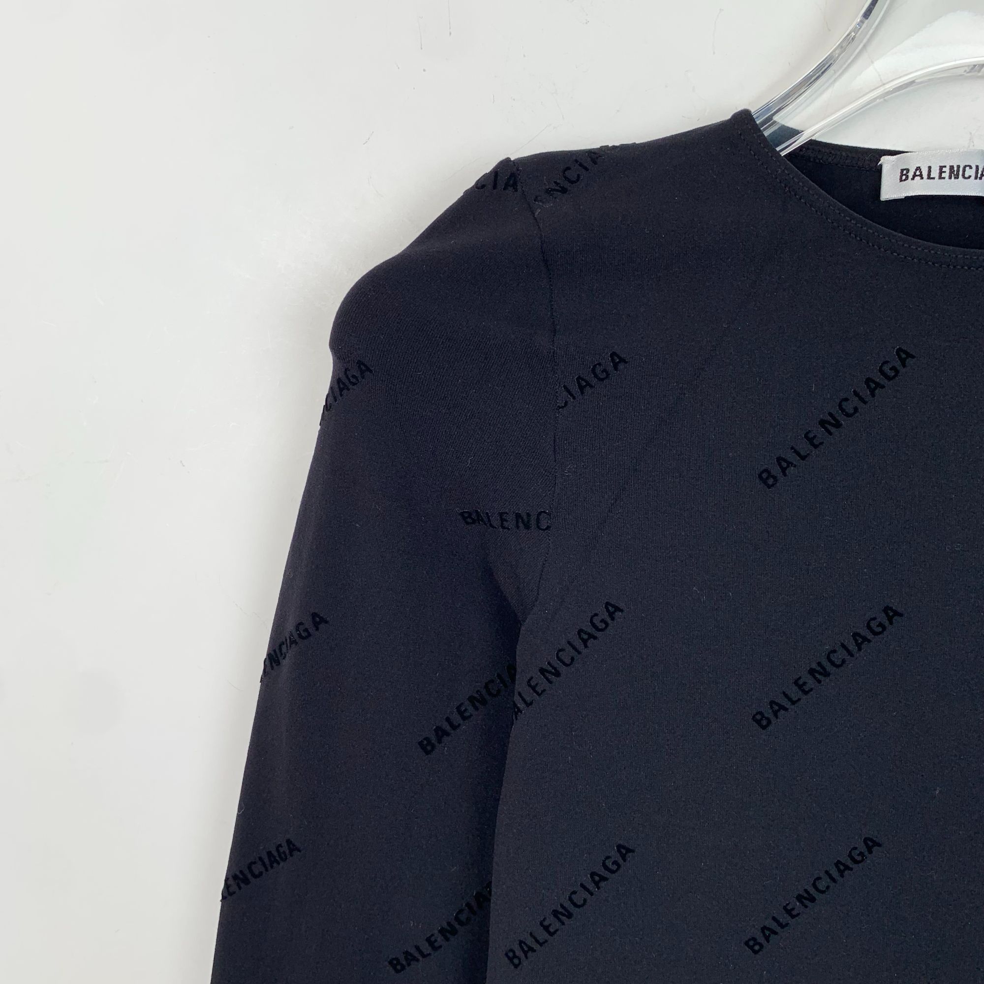 Balenciaga Balenciaga Black Logo Print Knit Sweater Size S Made In Ital Size S / US 4 / IT 40 - 6 Thumbnail