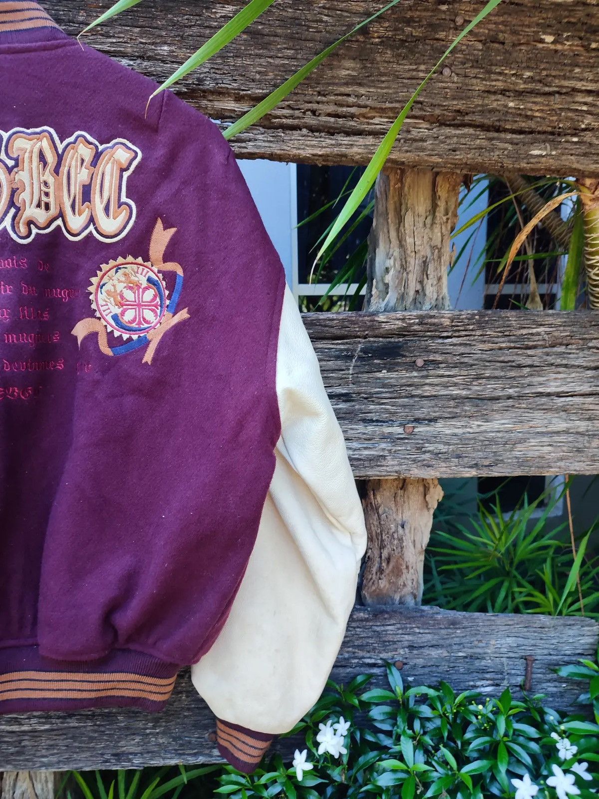 Vintage Vintage 90s Grosbec Varsity Jacket Embroidery French Patches Size US L / EU 52-54 / 3 - 4 Thumbnail