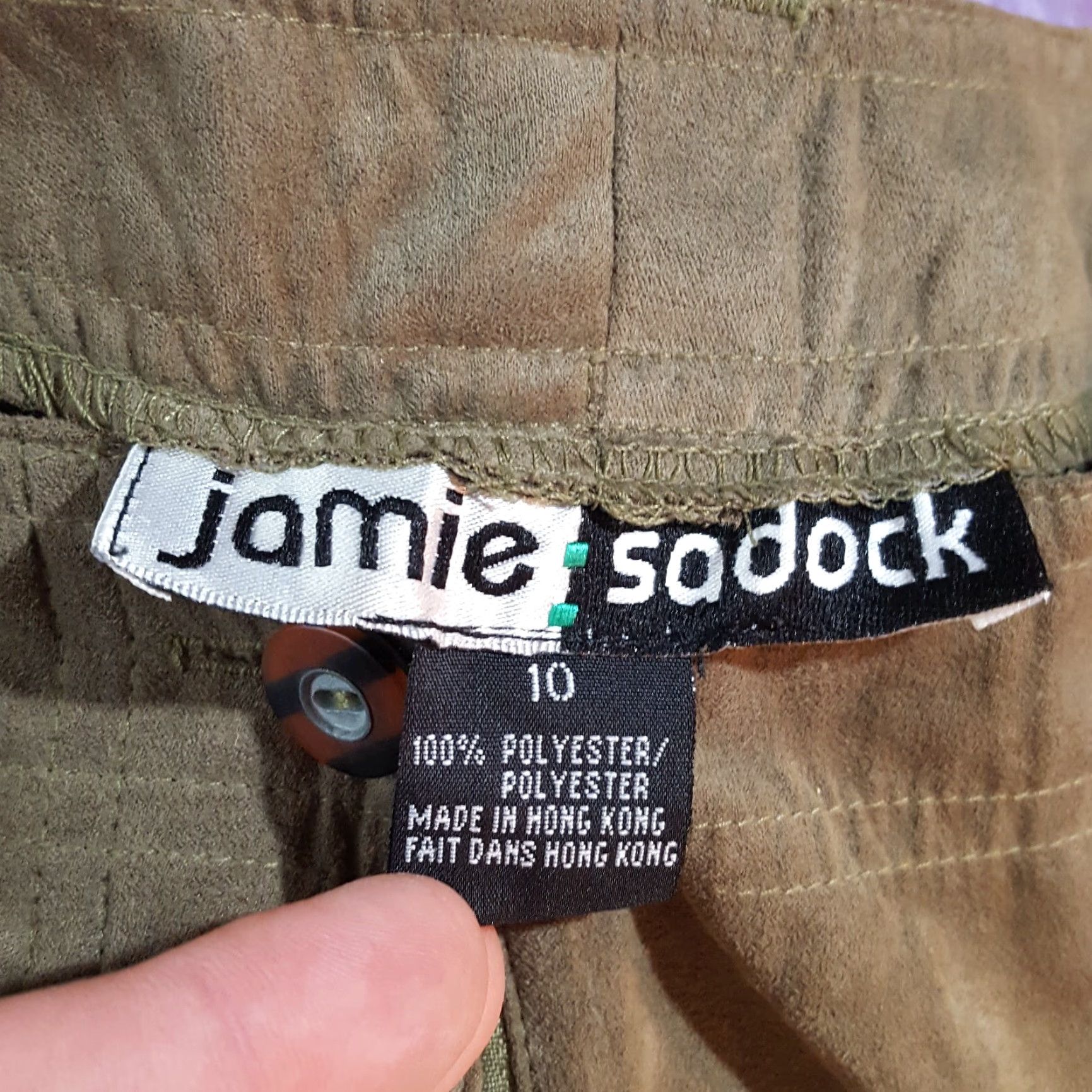 Vintage VINTAGE Faux Fur Suede Y2K Relaxed Tapered Women's Size 10 Lightweight Chino Pants Vtg Size 32" / US 10 / IT 46 - 7 Thumbnail