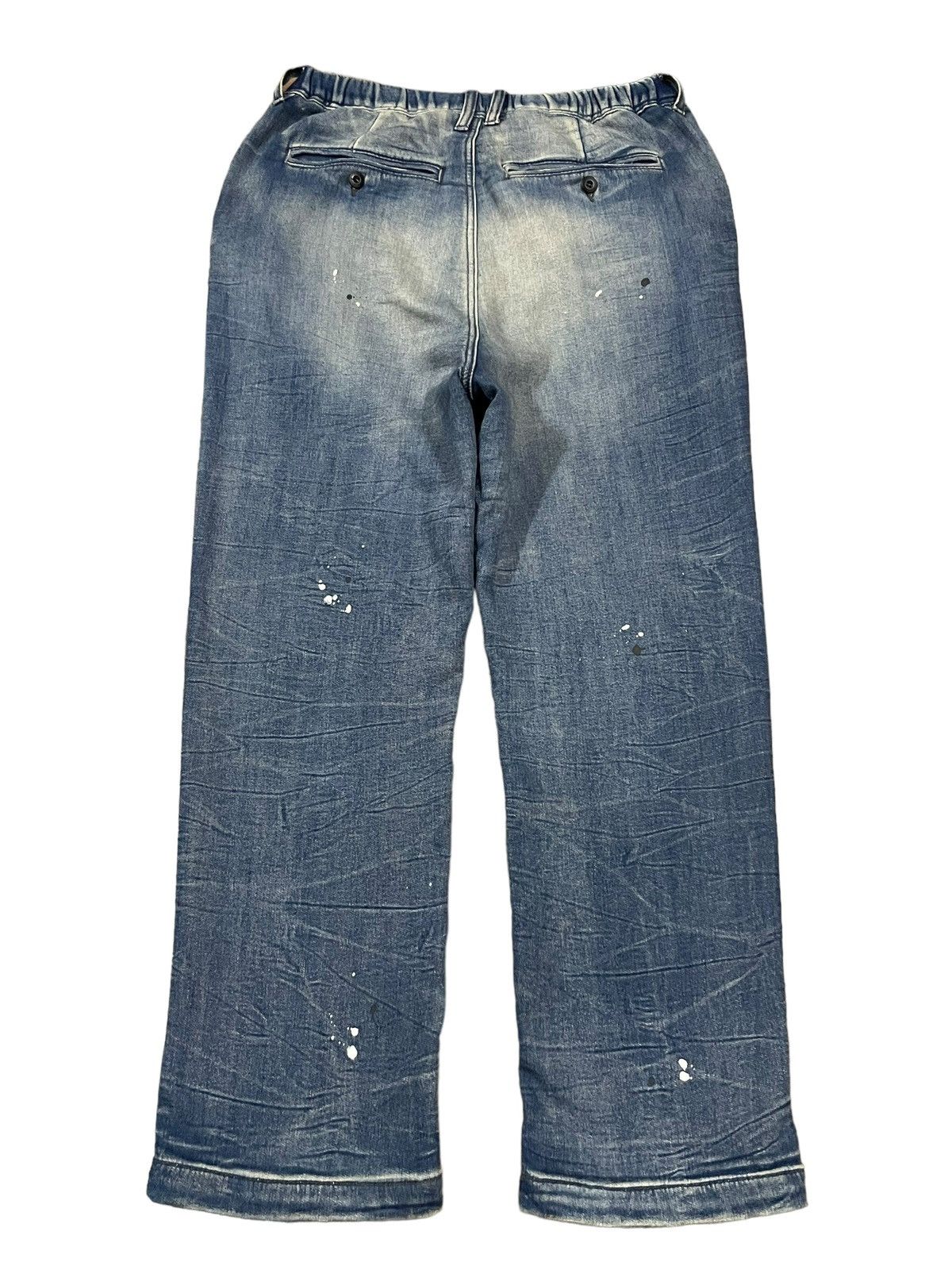 Japanese Brand Oblekt Japan Paint Splatter Ezy Denim Style Distressed Pants Size US 31 - 3 Thumbnail