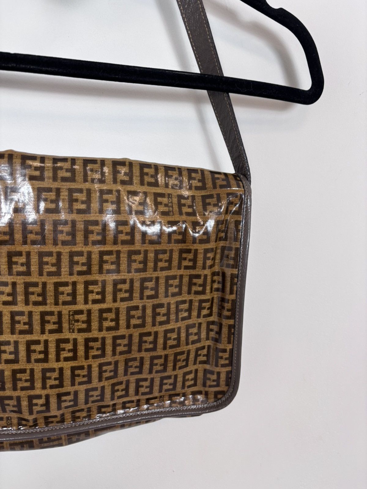 Fendi Vintage Fendi Zucchino Orange Brown Monogram Shoulder Bag Size ONE SIZE - 16 Thumbnail