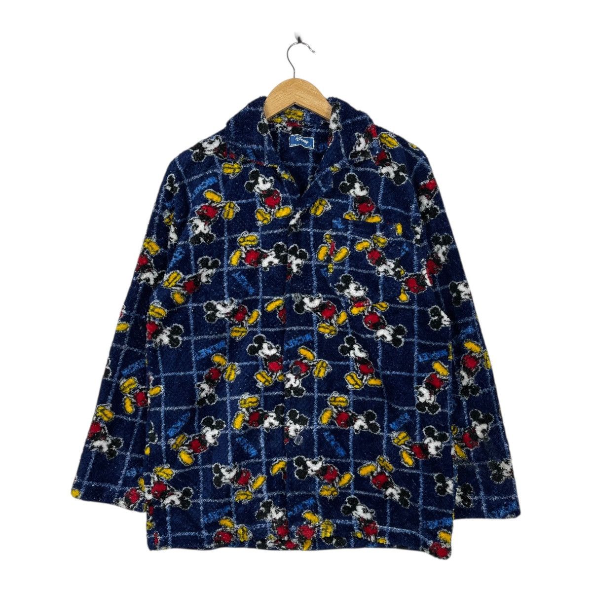 Disney Vintage Disney Mickey Mouse Fleece Jacket All Over Print Size US L / EU 52-54 / 3 - 1 Thumbnail