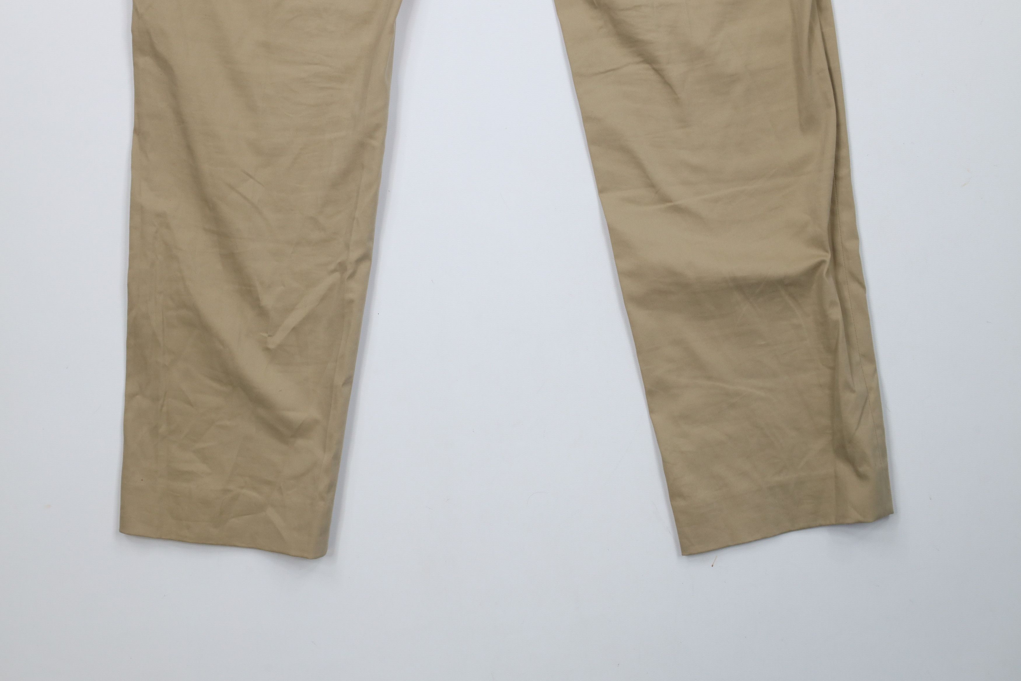 Express × Vintage Express Slim Fit Flat Front Chino Chinos Pants Beige Khaki Size US 31 - 11 Thumbnail