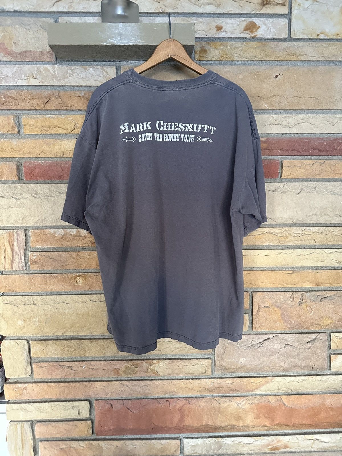 Vintage Vintage Y2K Mark Chesnutt Country Faded Thrashed Graphic Tee Size US XXL / EU 58 / 5 - 2 Thumbnail