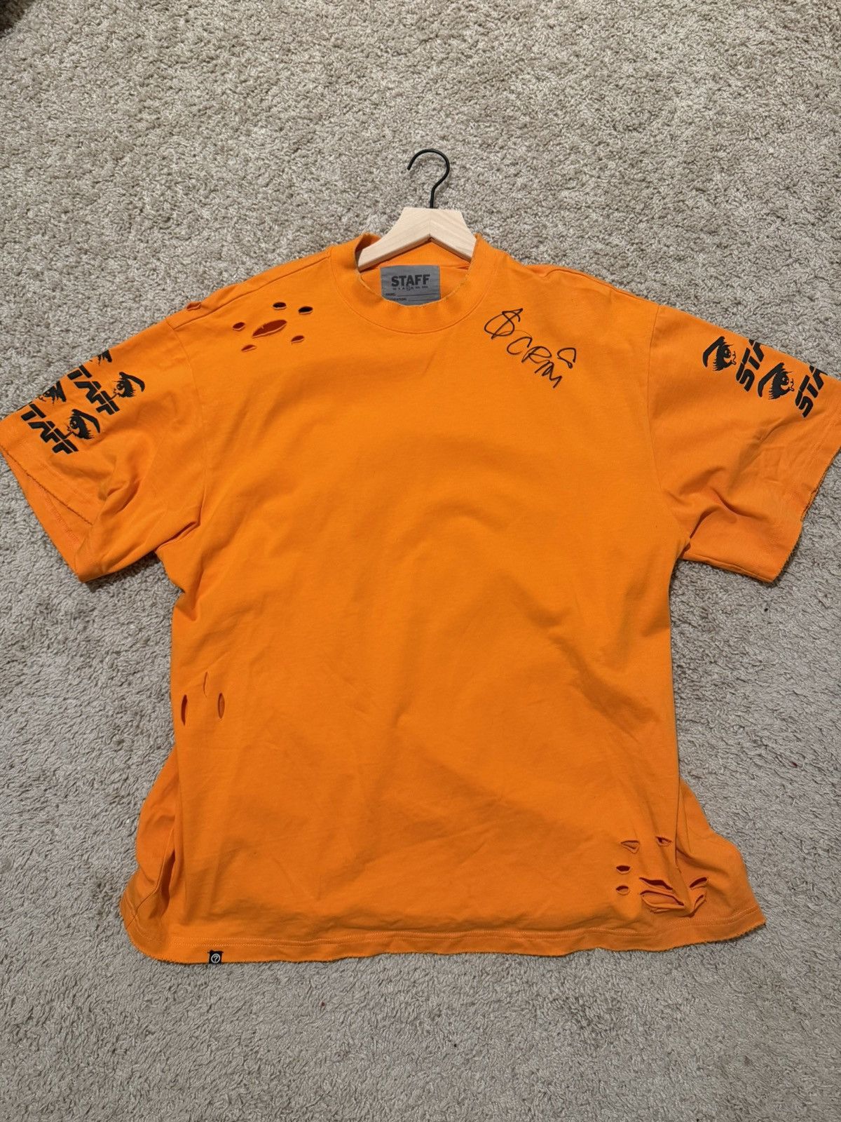 STAFF WORKFORCE SIGNED orange slut tee Size US L / EU 52-54 / 3 - 1 Thumbnail