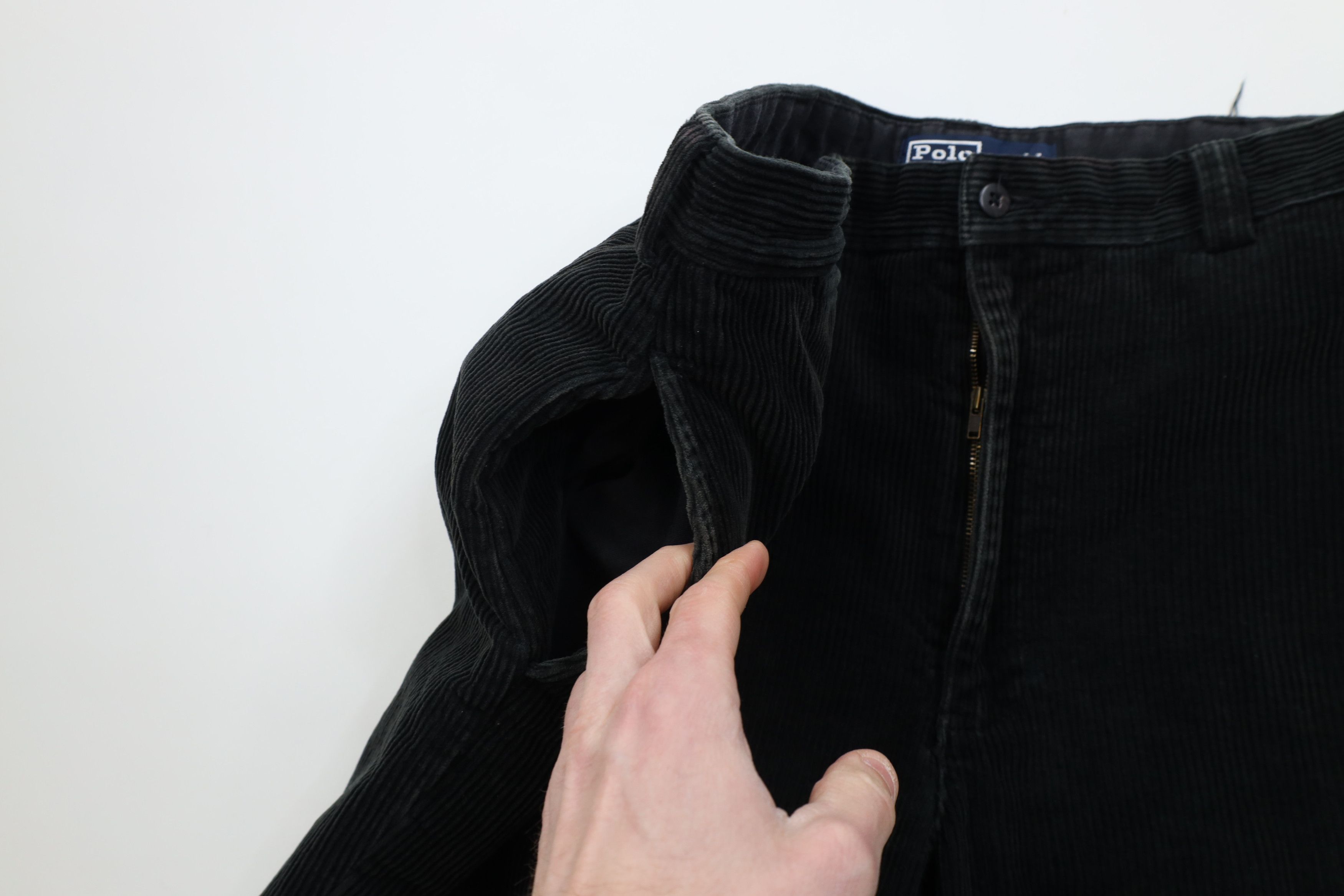 Ralph Lauren Vintage 90s Ralph Lauren Wide Leg Corduroy Chino Pants Black Size US 38 / EU 54 - 9 Thumbnail