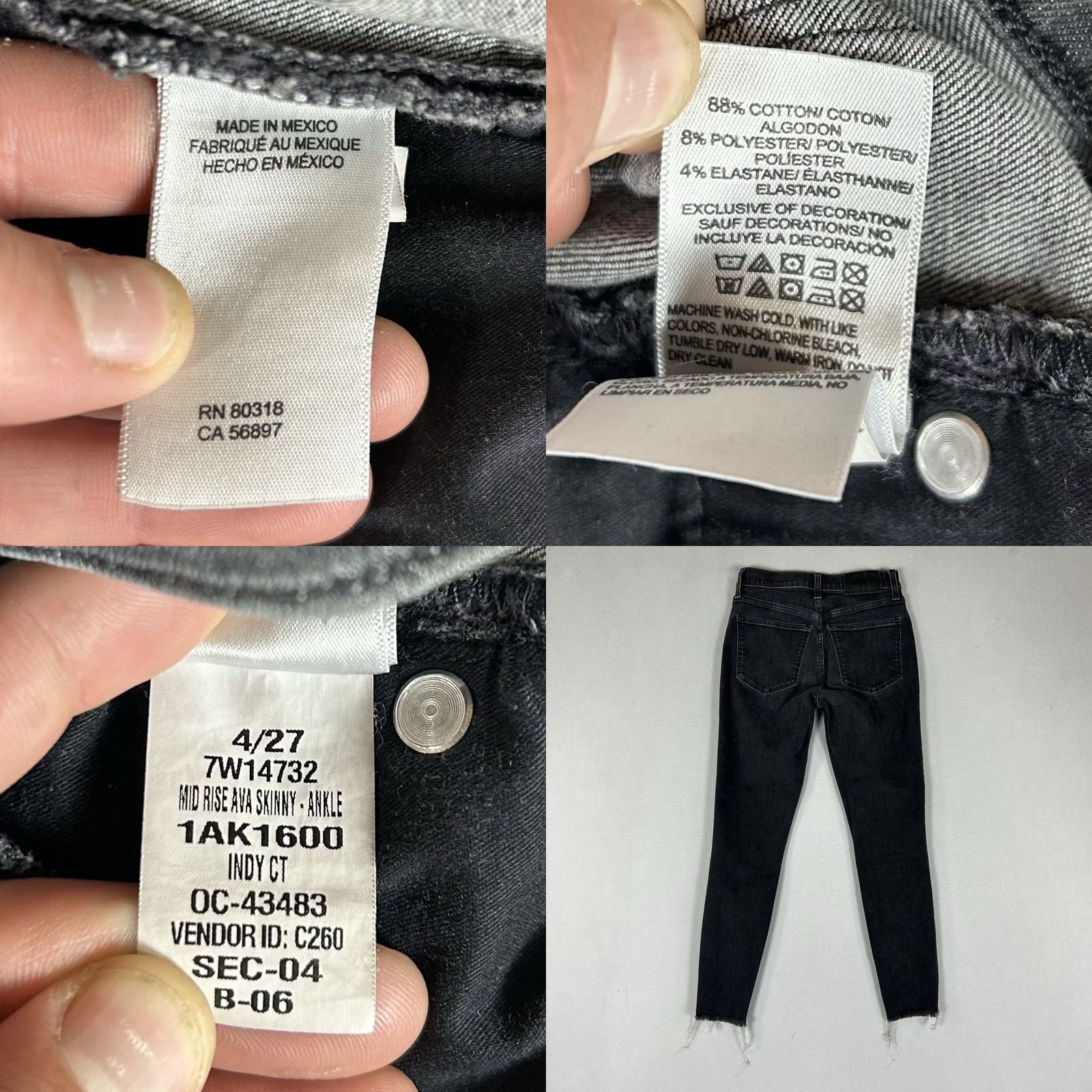 Lucky Brand Lucky Brand Jeans Mid Rise Skinny Ava Ankle 27 In Gray Denim Women's 4/27 Casual Size 27" / US 4 / IT 40 - 8 Thumbnail