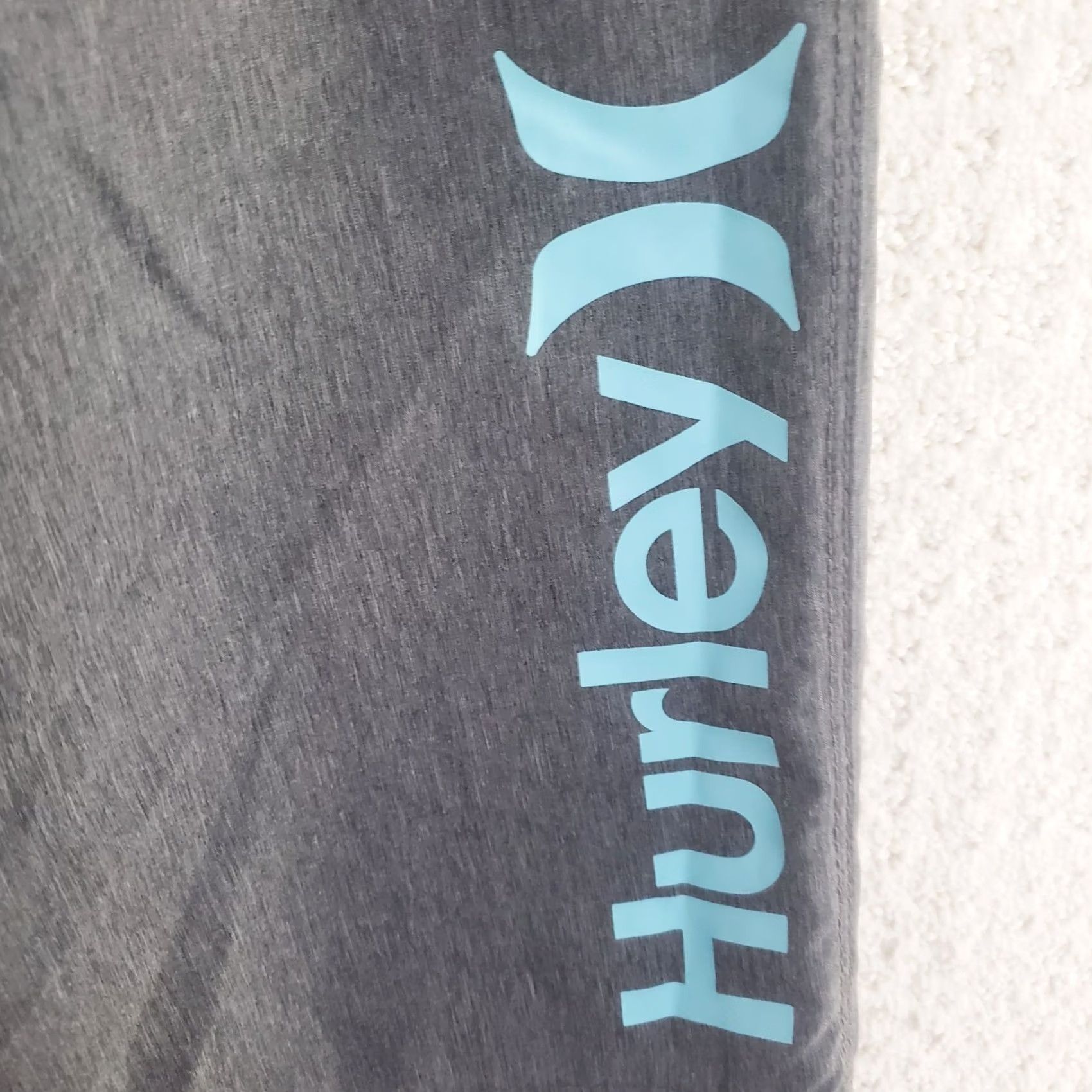 Hurley Hurley Men’s Board Shorts Swim Trunks Gray Teal Trim Pockets 32x9 Regular Polyester Bottom Mens Size US 32 / EU 48 - 6 Thumbnail
