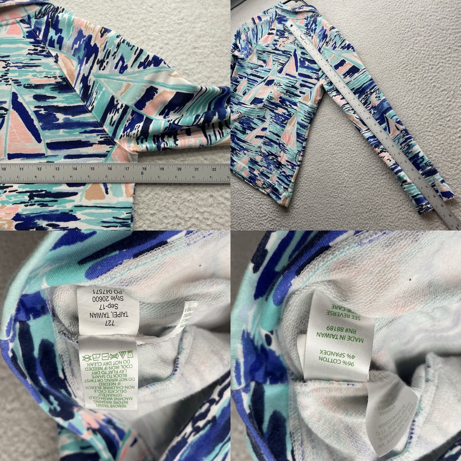 Lilly Pulitzer Lilly Pulitzer Sweater Womens Small S Sailboats Popover Half Zip Preppy Size S / US 4 / IT 40 - 8 Thumbnail