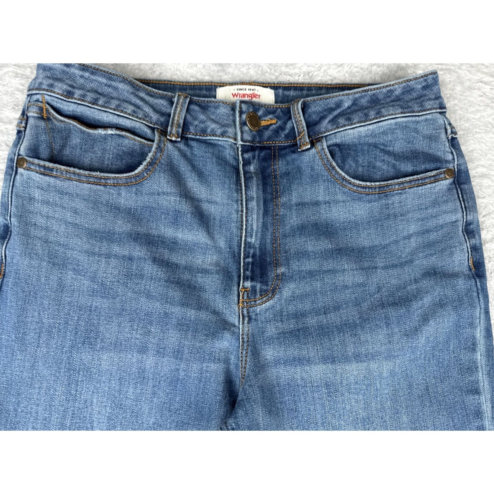 Wrangler Wrangler Jeans Womens 8/29 Blue Mid Rise Straight Leg Bootcut Stretch Denim Jeans Size 30" / US 8 / IT 44 - 4 Thumbnail