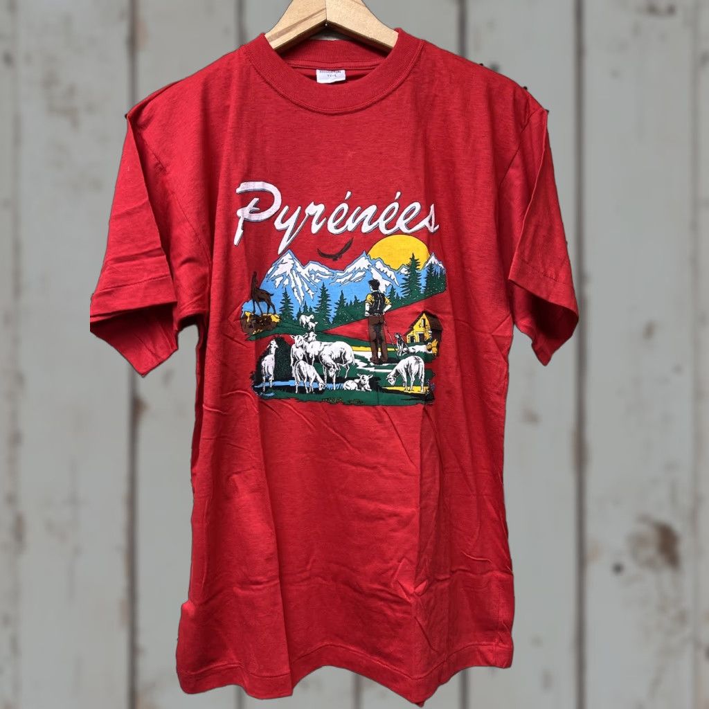 Vintage VINTAGE Single Stitch T-Shirt Red L Mountains Cotton Unisex Adults Stitch Large NOS Comfortable Travel Size US L / EU 52-54 / 3 - 1 Thumbnail