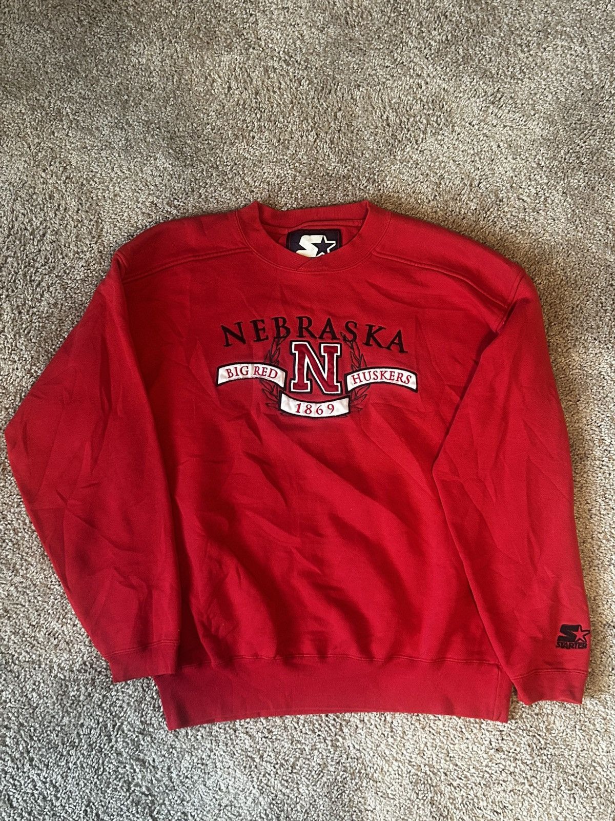 NCAA Starter red Nebraska Huskers crewneck sweatshirt Size US M / EU 48-50 / 2 - 1 Thumbnail