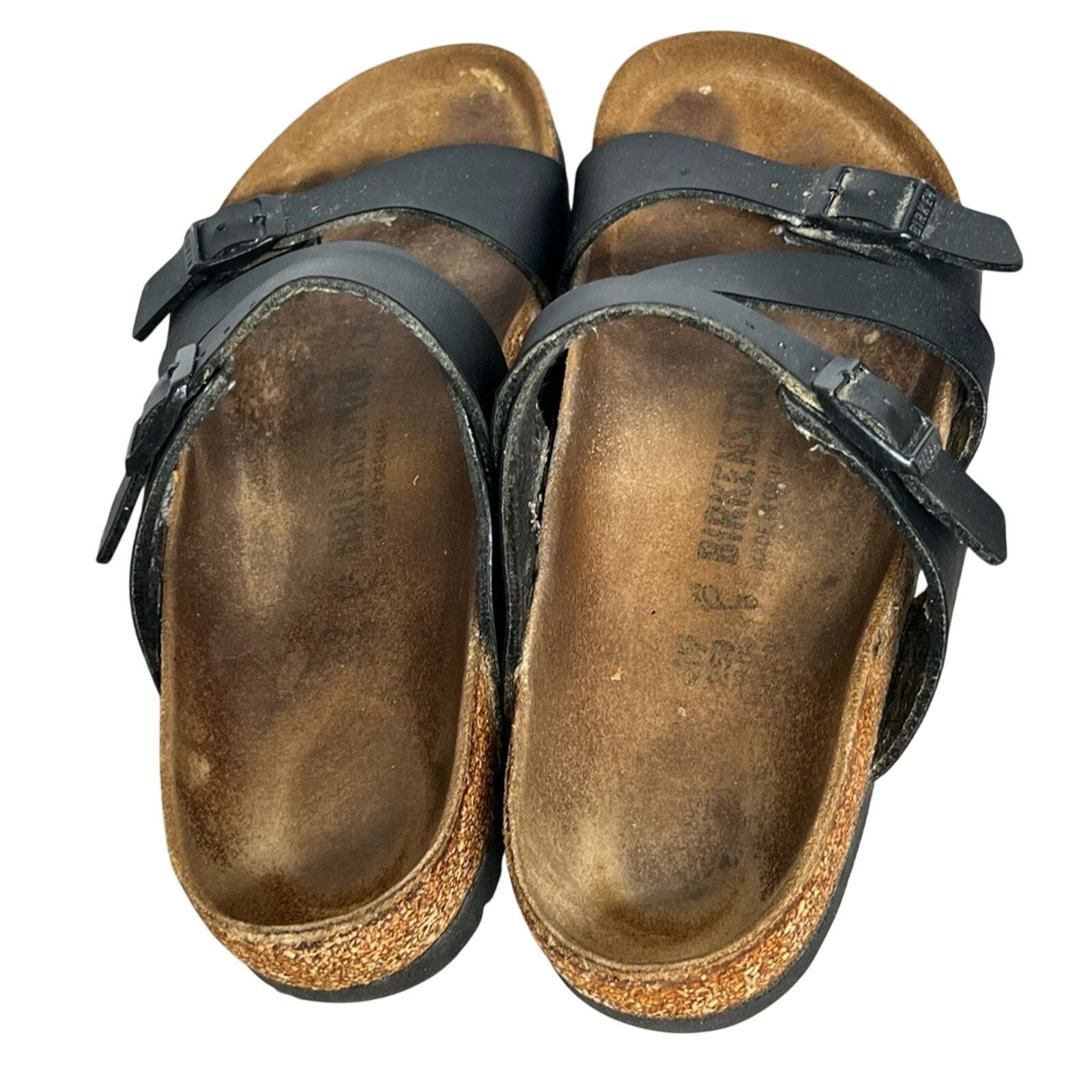 Birkenstock Birkenstock Franca EU 39 US 8/8.5 Oiled Leather Black Suede Size US 8 / IT 38 - 7 Thumbnail