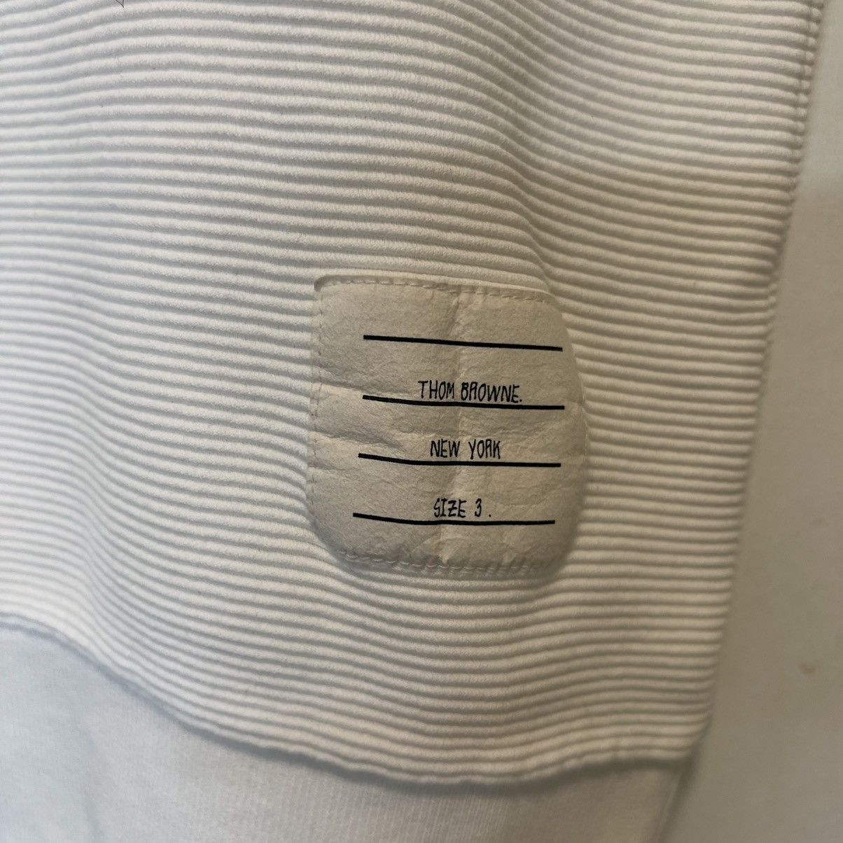 Thom Browne Thom Browne Cotton Ottoman Rib Saddle Short Sleeve Grey Size US L / EU 52-54 / 3 - 4 Thumbnail