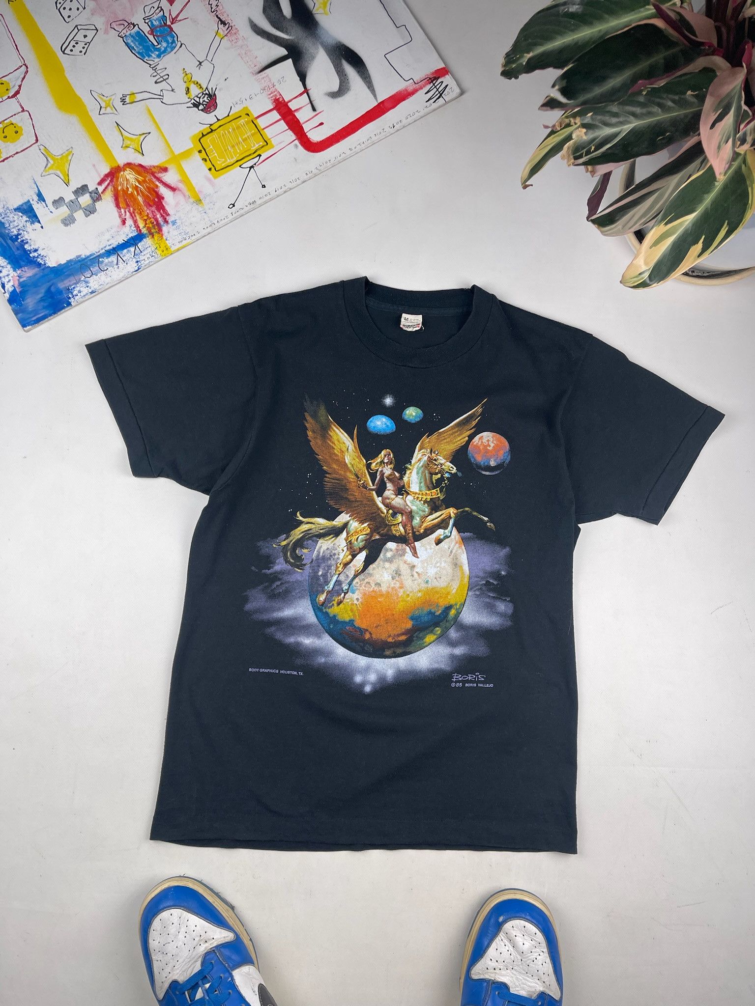 Vintage Vintage 1985 Boris Vallejo tShirt nude girl sexy women Size US L / EU 52-54 / 3 - 2 Thumbnail