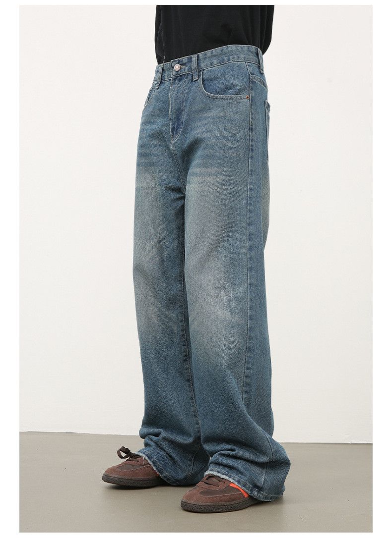 Japanese Brand × Jean Men's retro washed all-match loose straight jeans Size US 32 / EU 48 - 6 Thumbnail