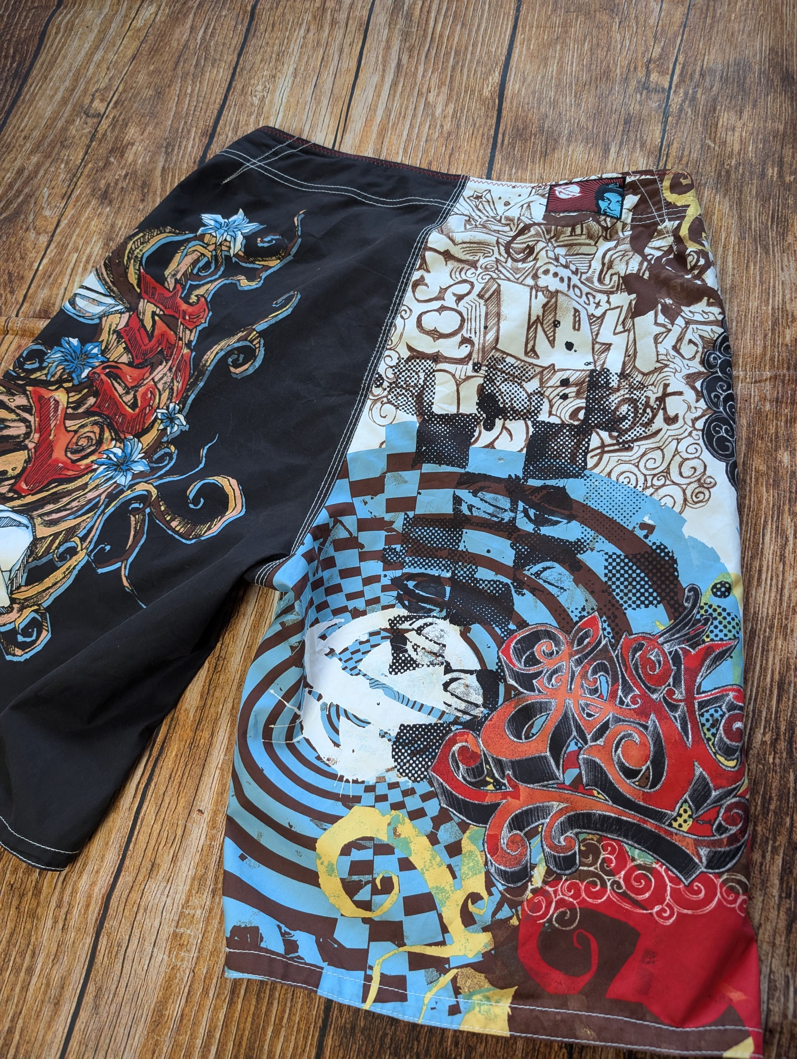 Lost Enterprises × Vintage Psycho ward girl board shorts swimmin trunks Size US 36 / EU 52 - 4 Thumbnail