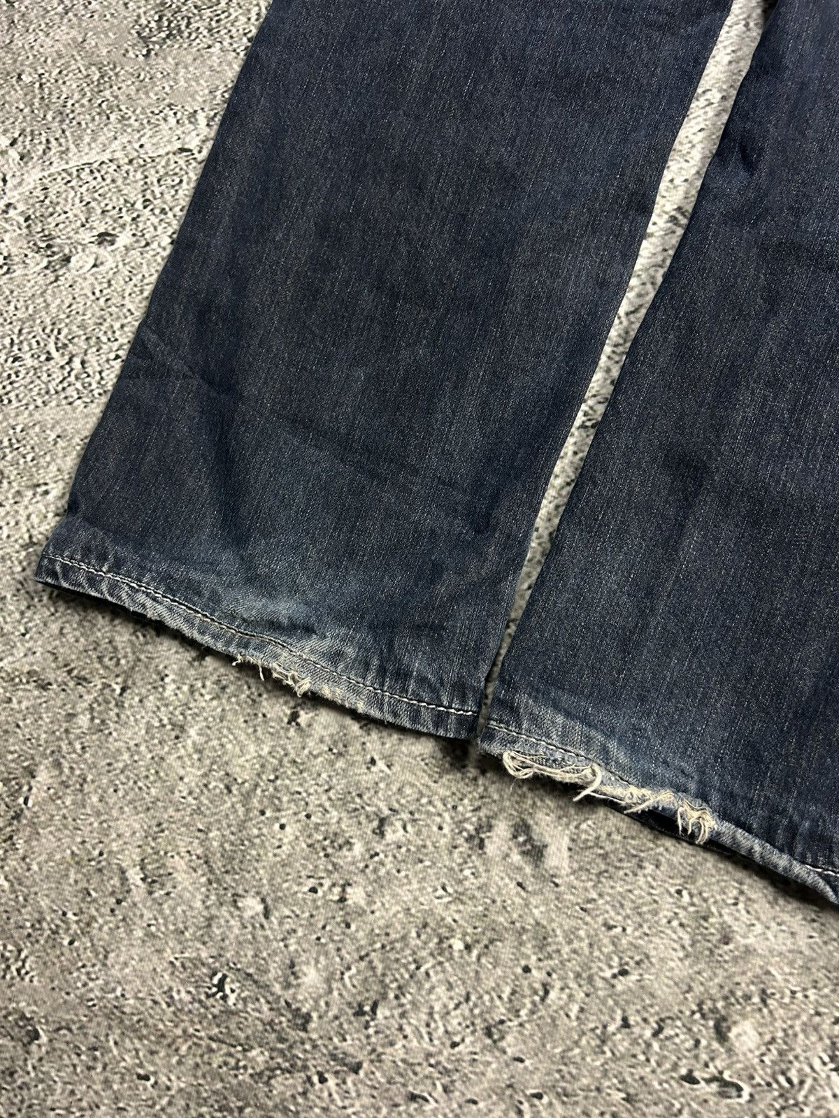 True Religion × Vintage True Religion navy jeans white thick stitching straight Y2K Size US 31 - 5 Thumbnail