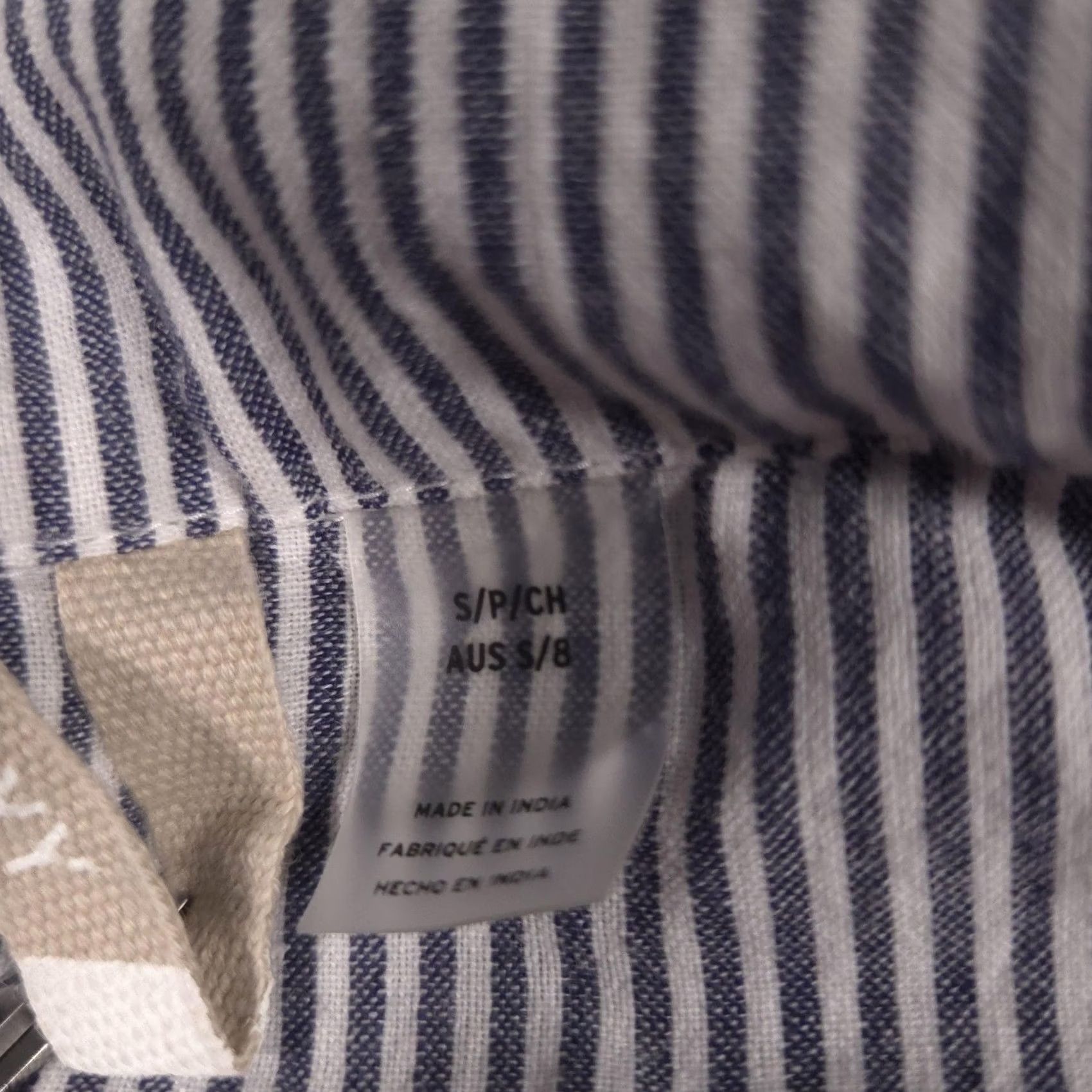 Vintage Roxy Blouse Womens S Blue Stripe Collared Lace Up Tunic Top Cotton Beach Shirt Size S / US 4 / IT 40 - 6 Thumbnail