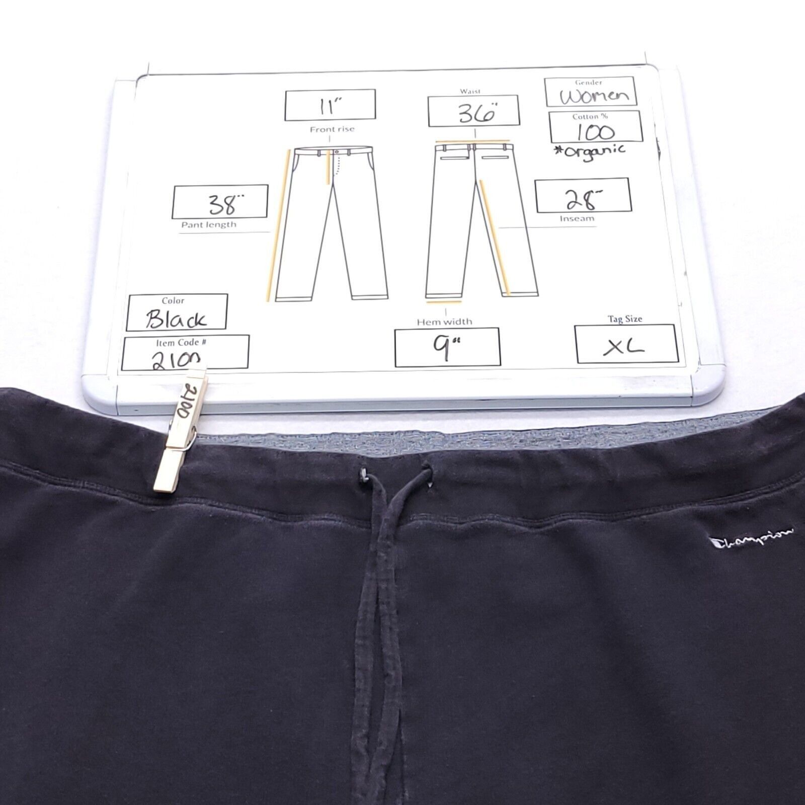 Champion Champion Drawstring Athletic Pants Womens Size XL Black Size 36" / US 14 / IT 50 - 9 Thumbnail